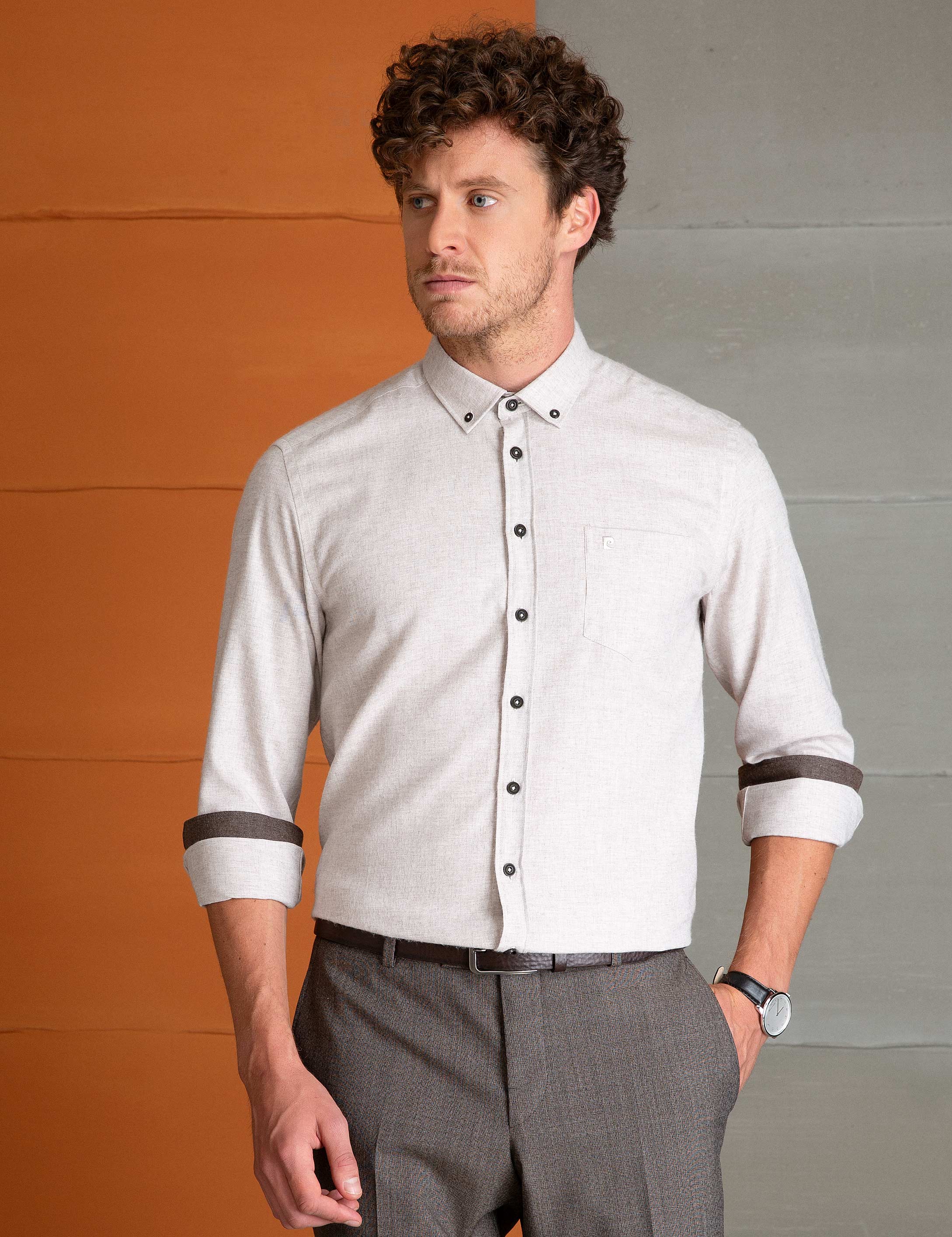 Bej Regular Fit Gömlek - 50194545001