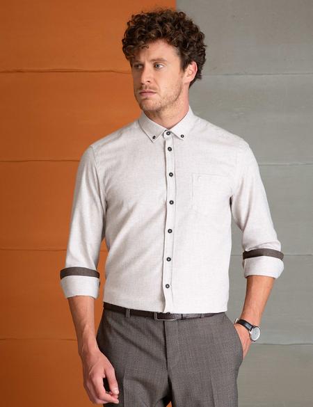 Bej Regular Fit Gömlek - 50194545001