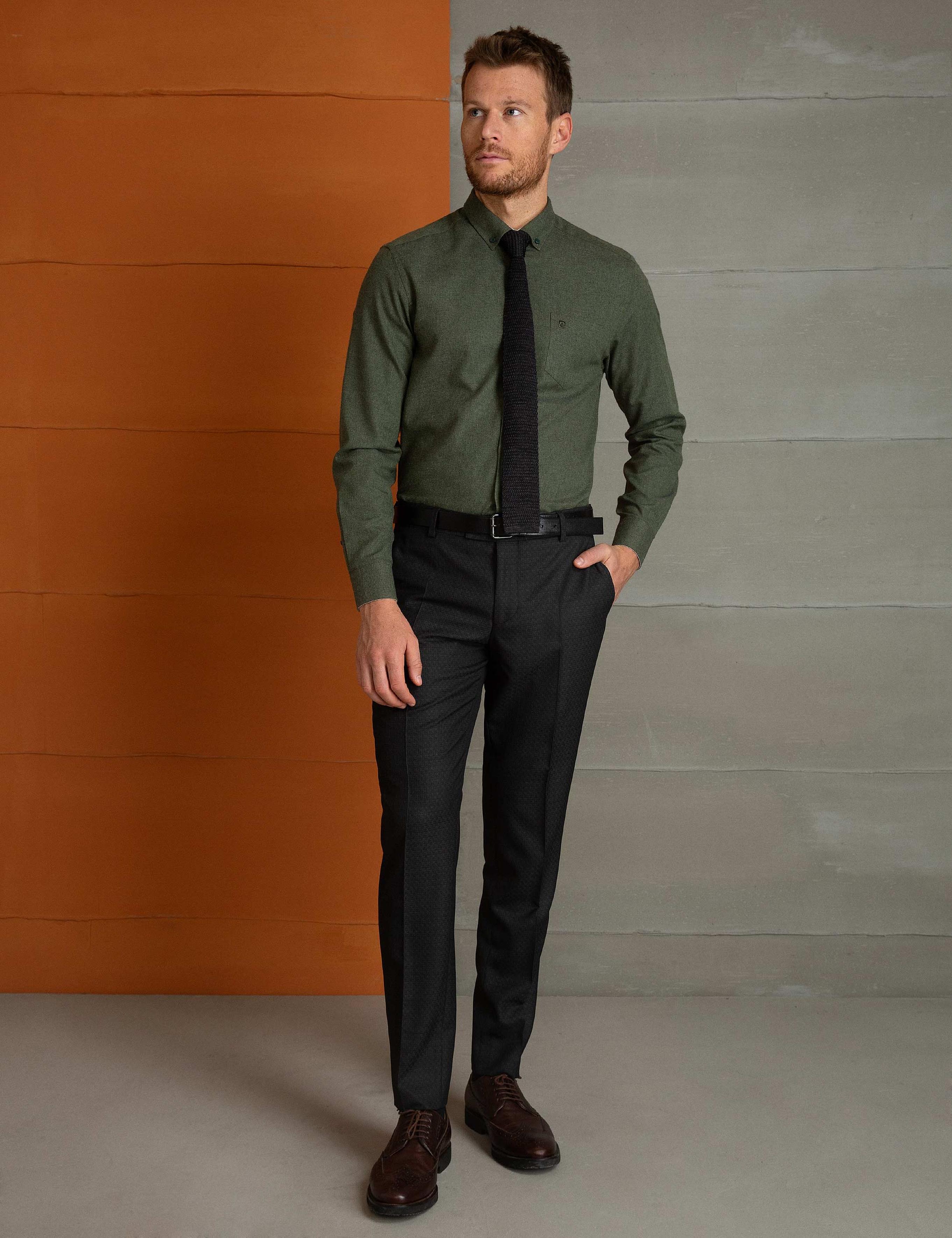 Yeşil Regular Fit Gömlek