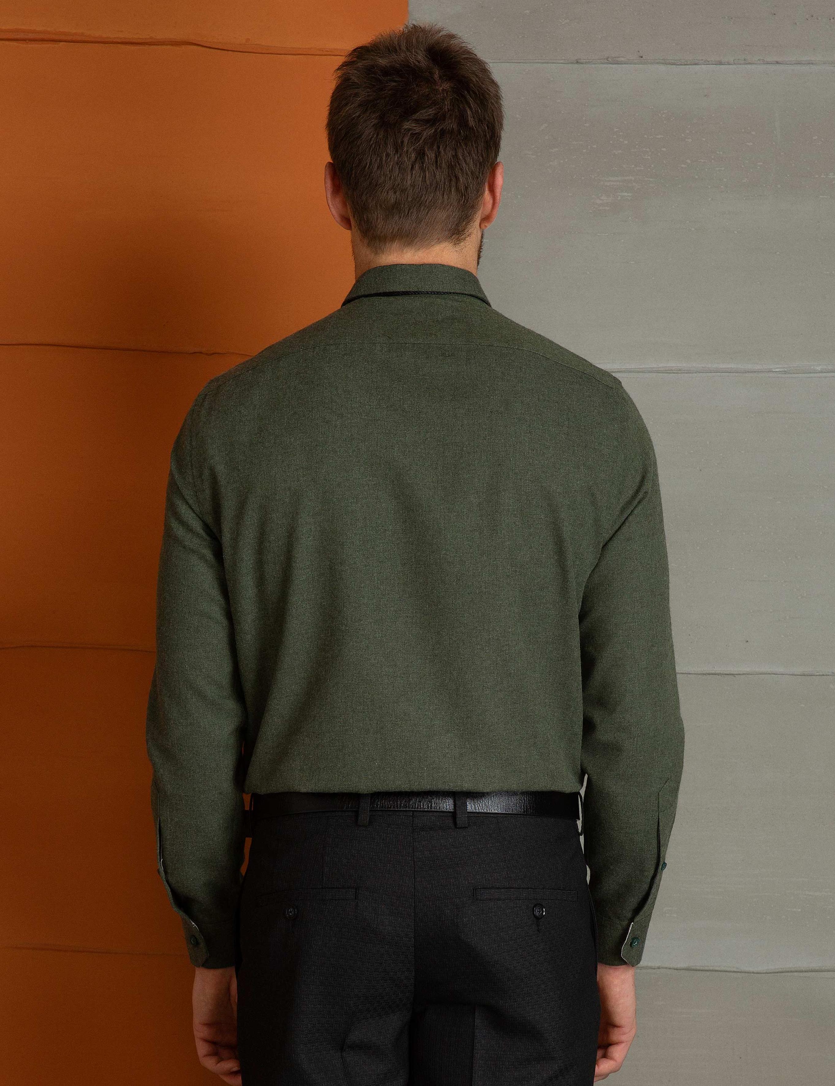 Yeşil Regular Fit Gömlek