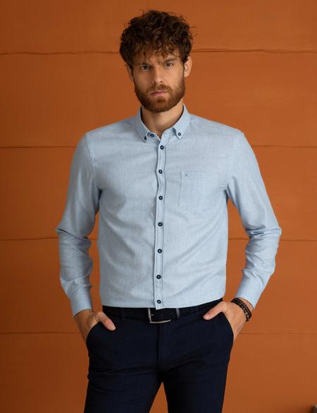 Açık Mavi Regular Fit Gömlek - 50194545051