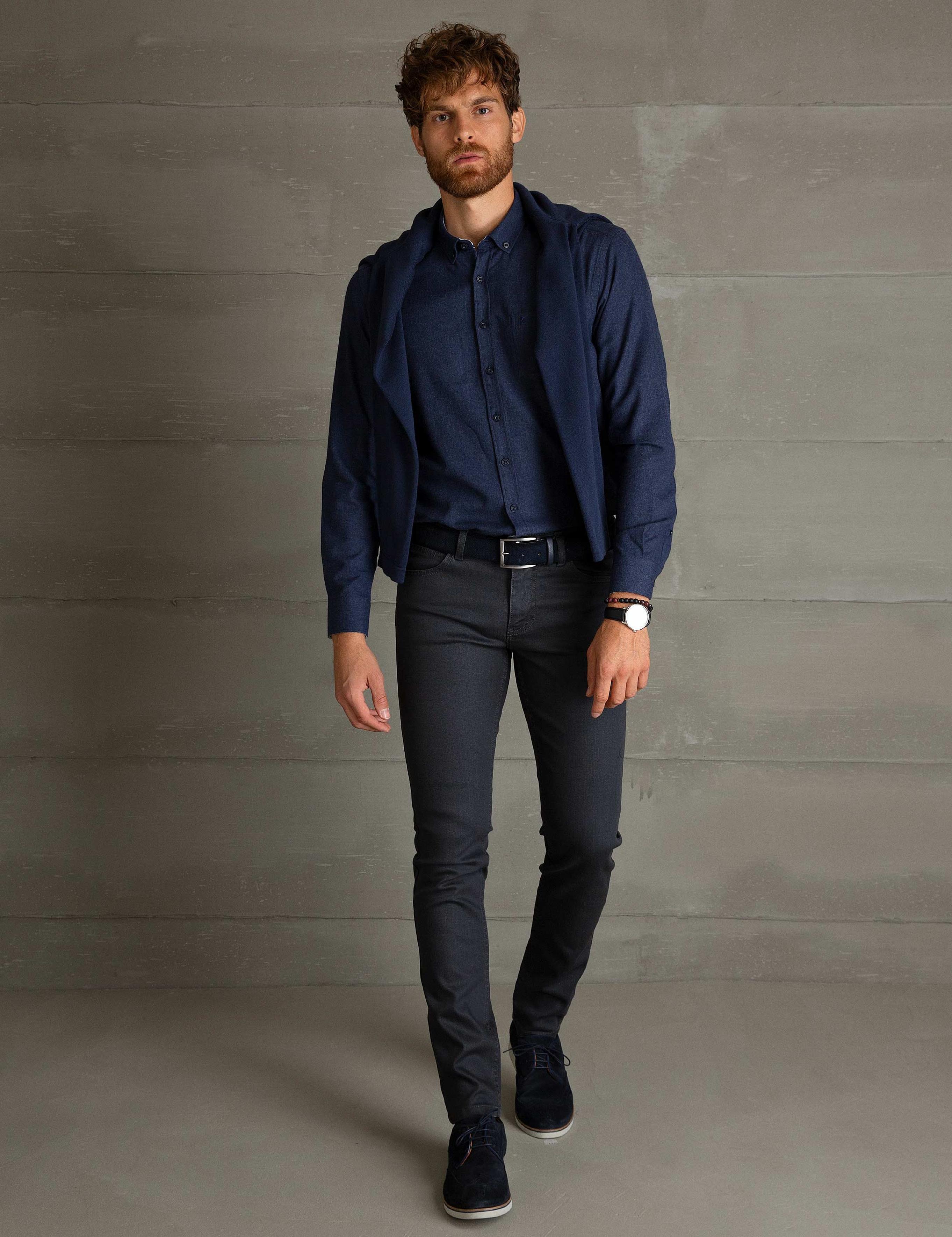 Lacivert Regular Fit Gömlek