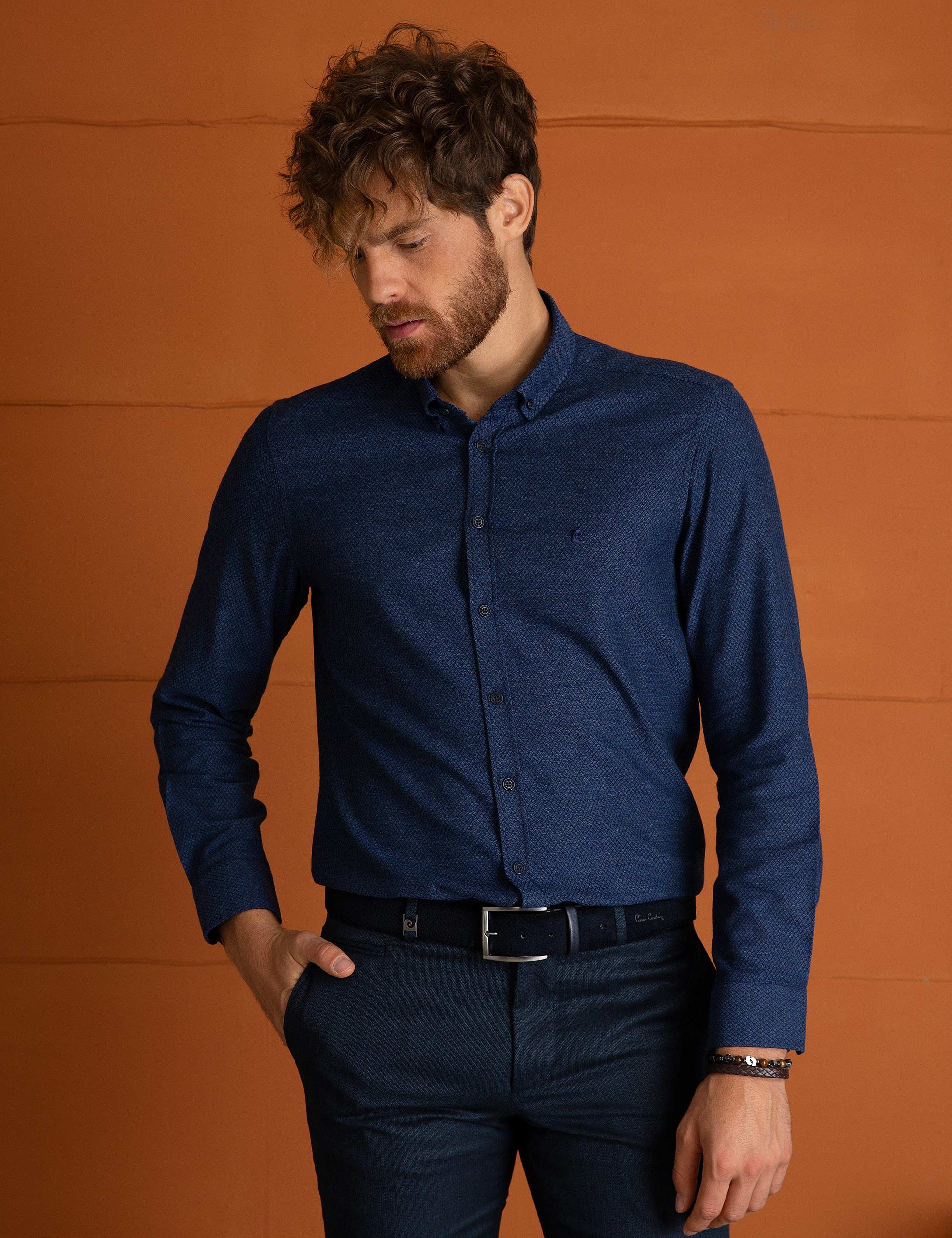 Lacivert Slim Fit Gömlek