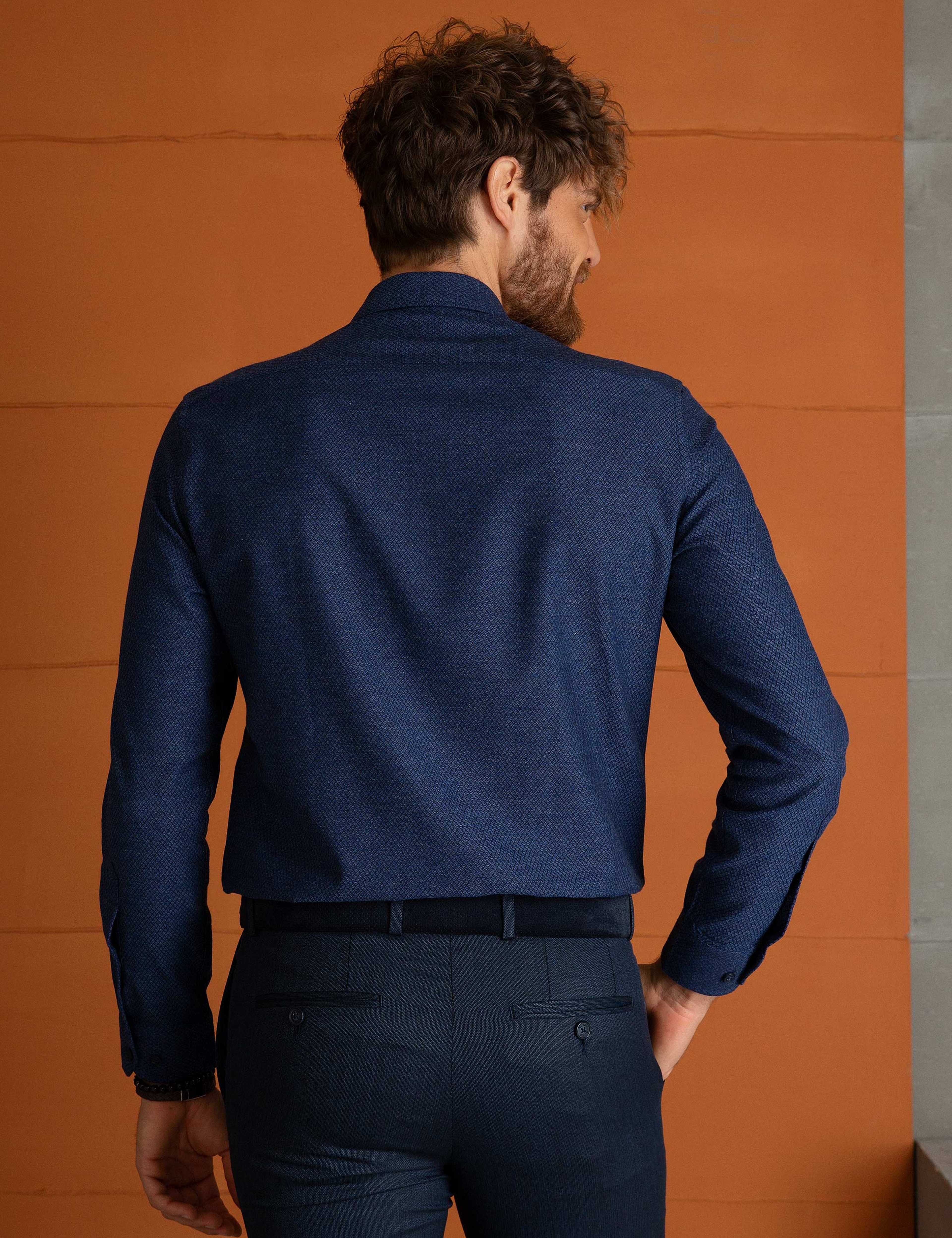 Lacivert Slim Fit Gömlek