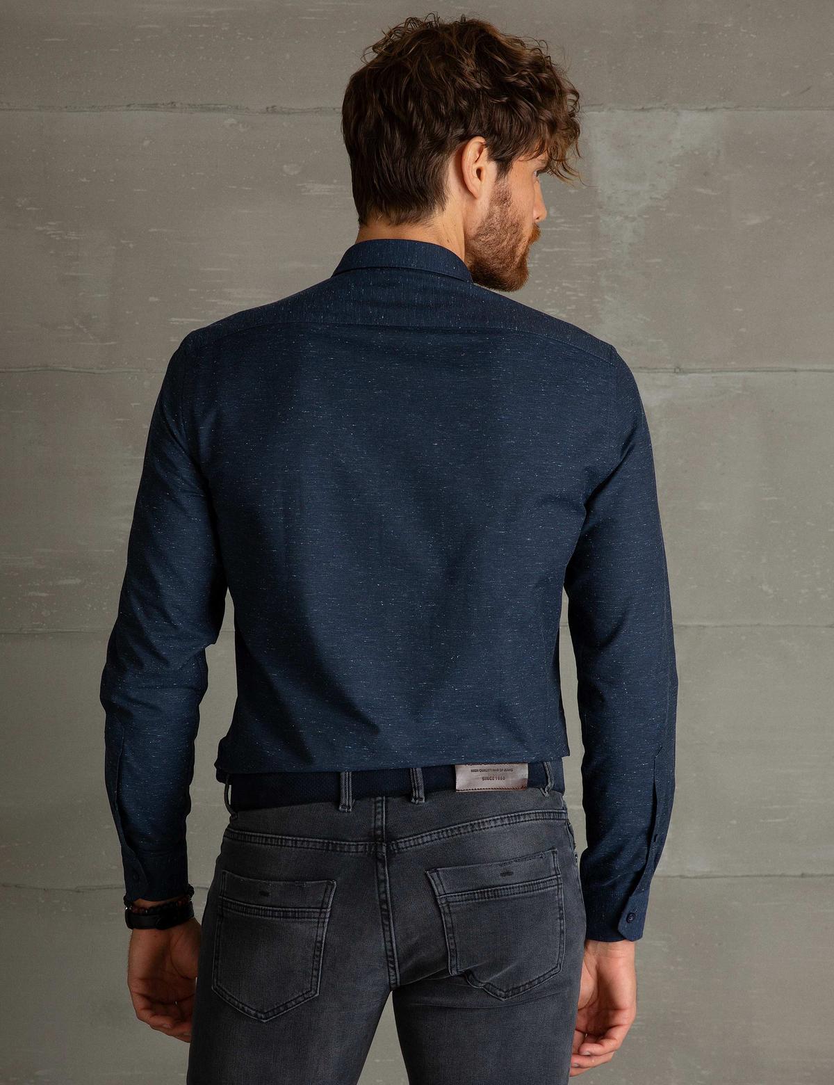 Lacivert Slim Fit Gömlek - 50194617001