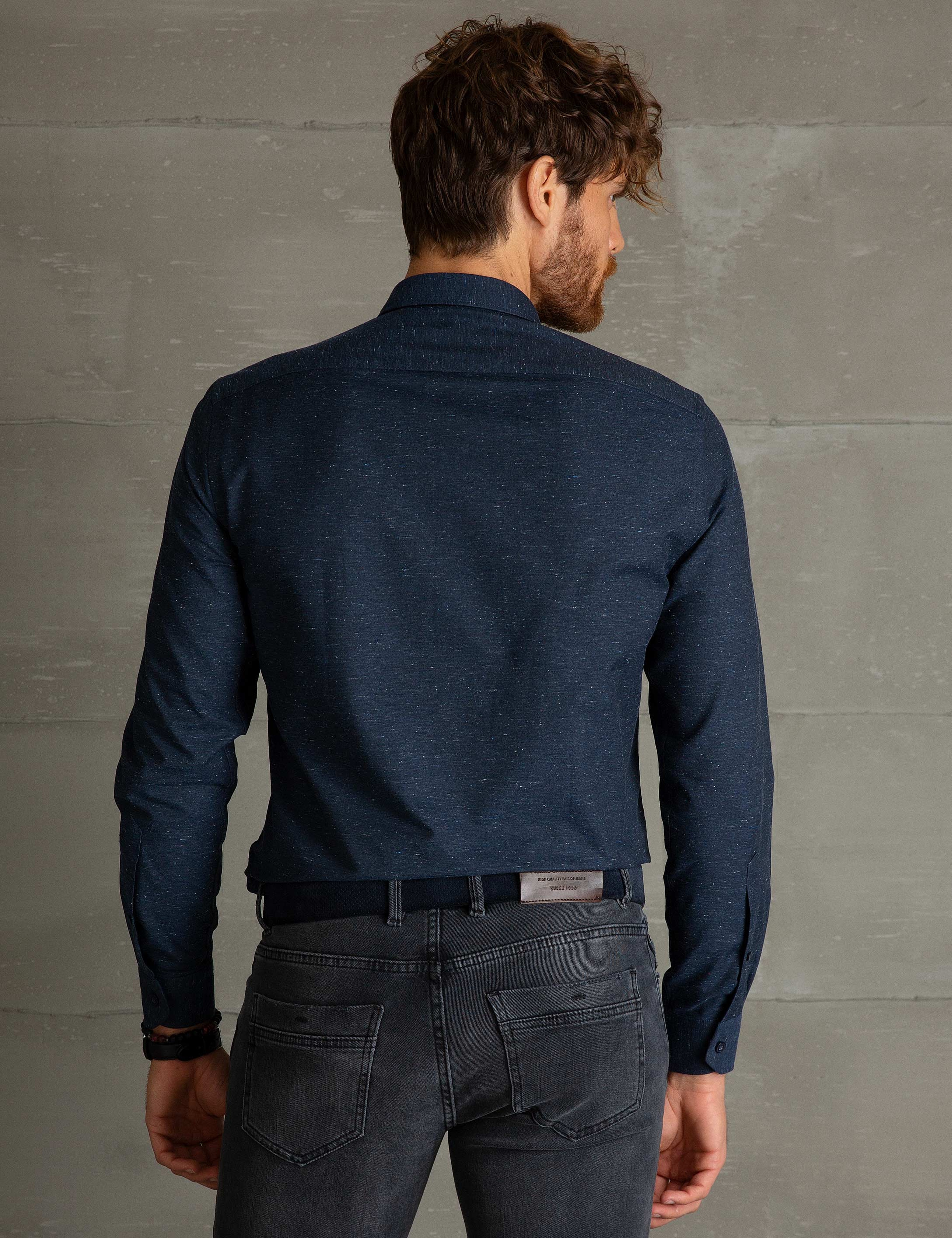 Lacivert Slim Fit Gömlek
