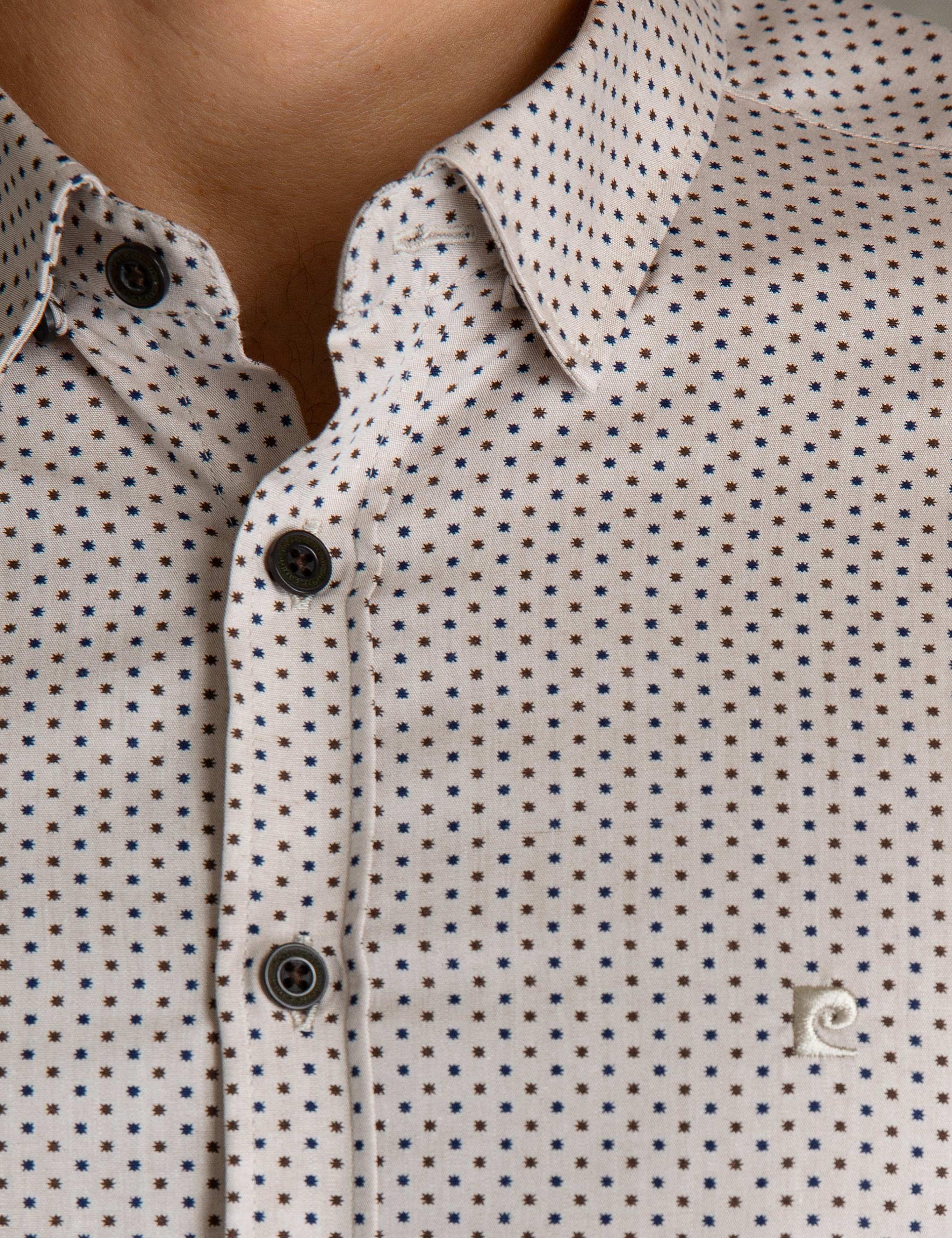 Bej Slim Fit Uzun Kollu Gömlek