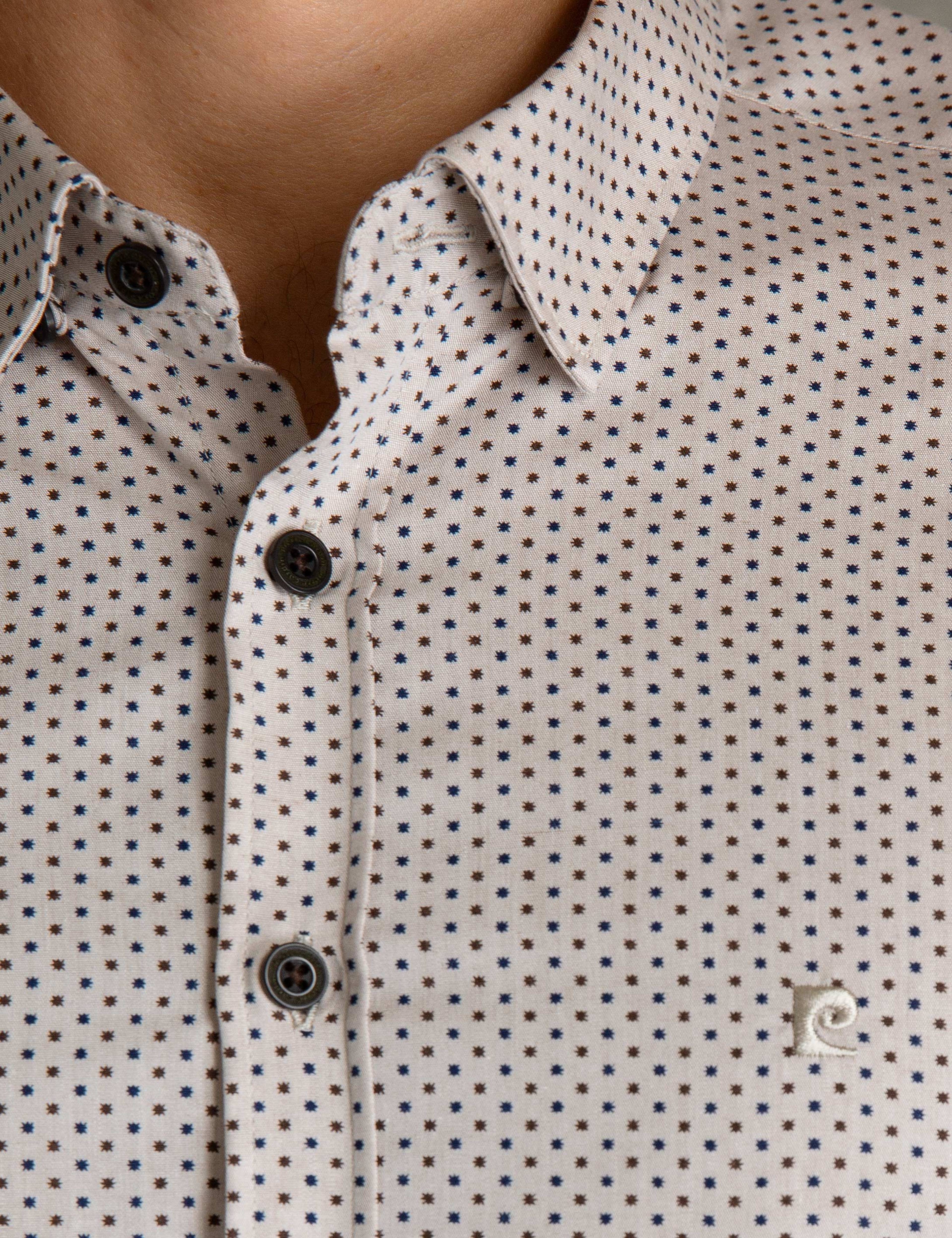 Bej Slim Fit Uzun Kollu Gömlek - Image 4