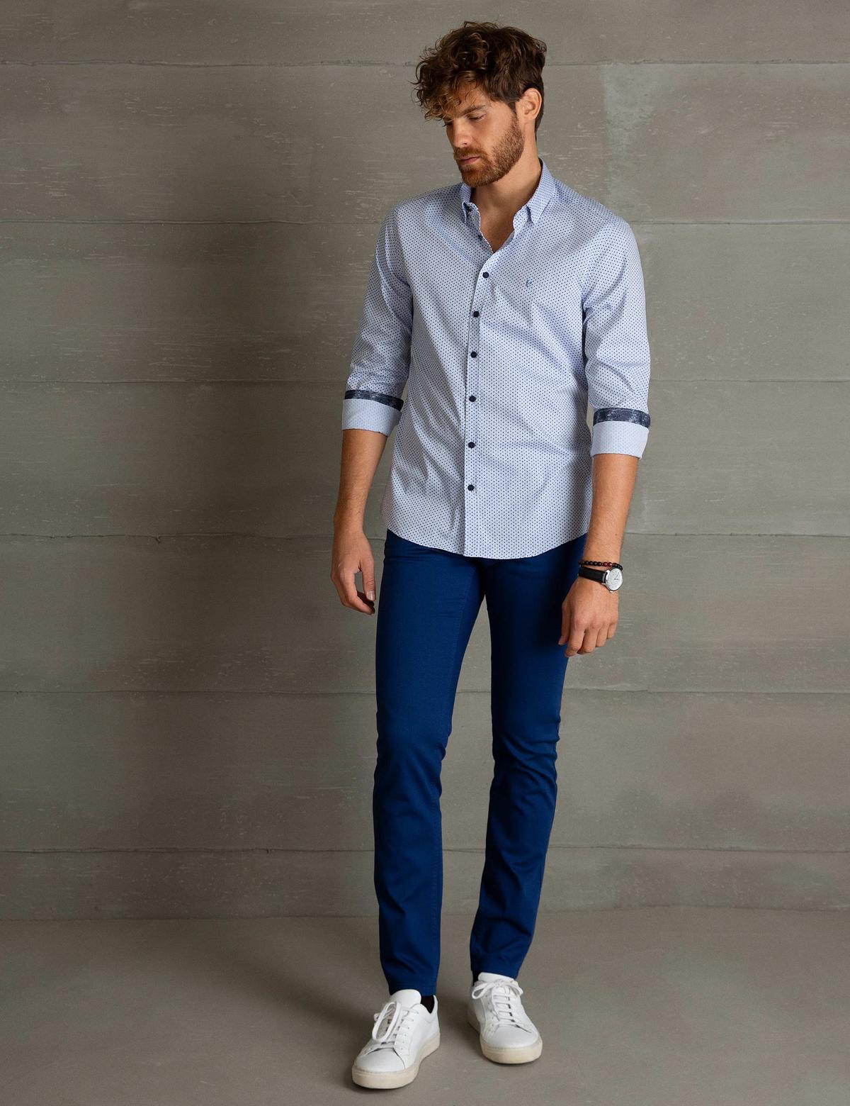 Mavi Slim Fit Gömlek