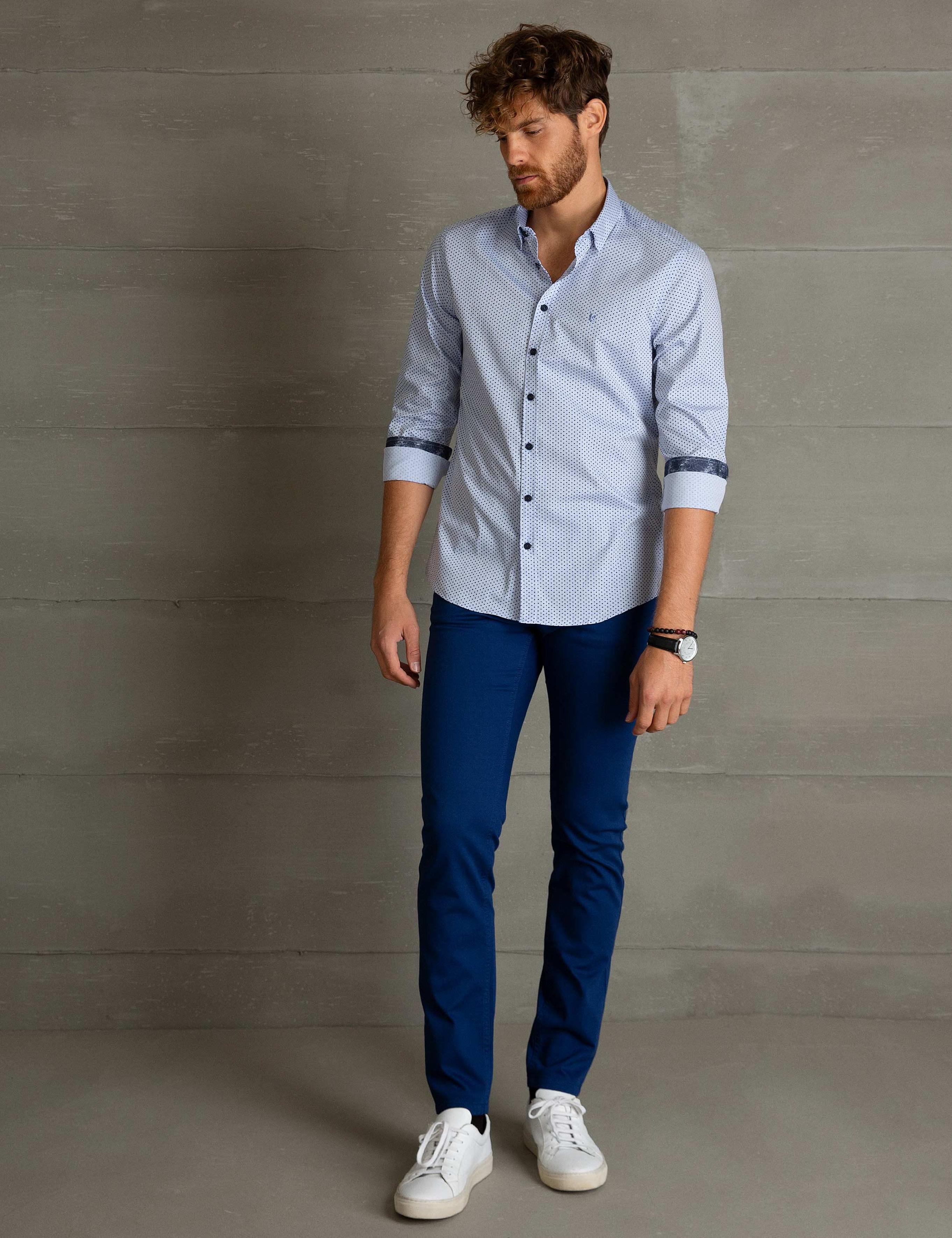 Mavi Slim Fit Gömlek