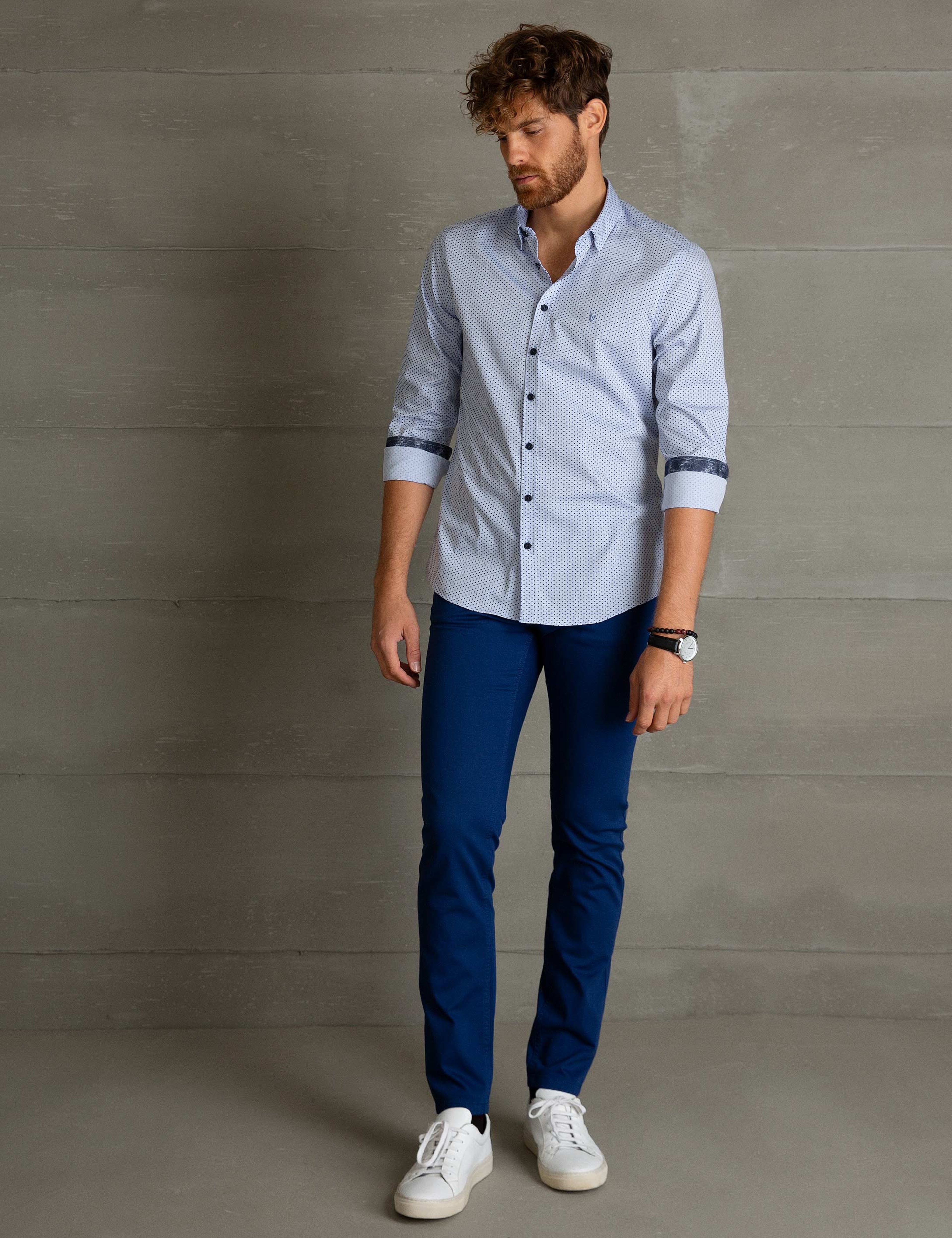 Mavi Slim Fit Gömlek