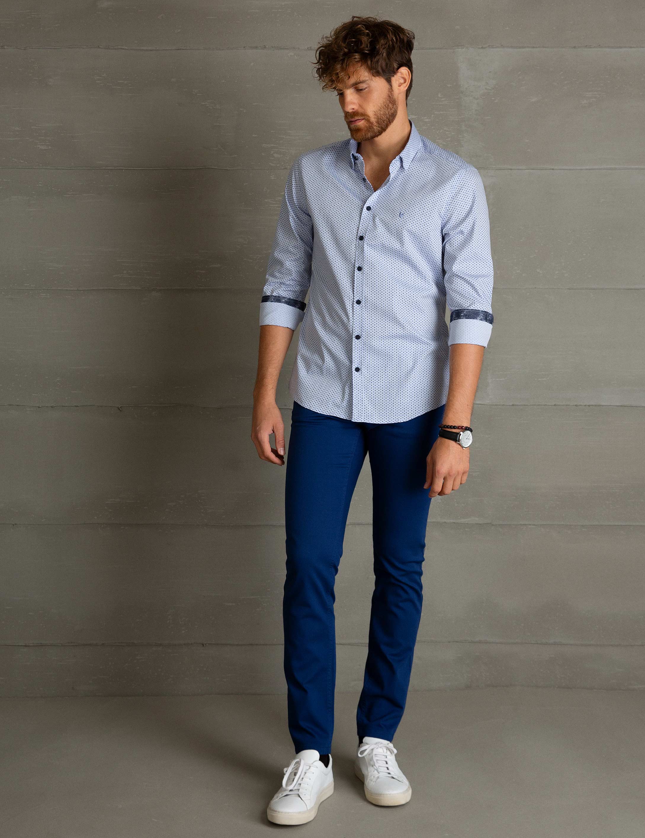 Mavi Slim Fit Gömlek