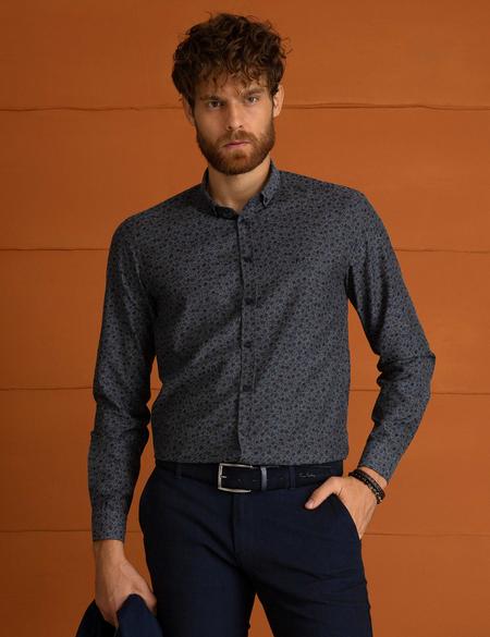 Lacivert Slim Fit Gömlek - 50194630001