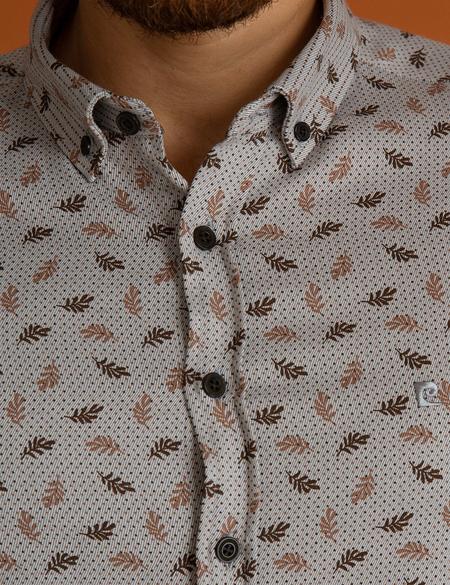 Kahverengi Slim Fit Gömlek - 50194892002