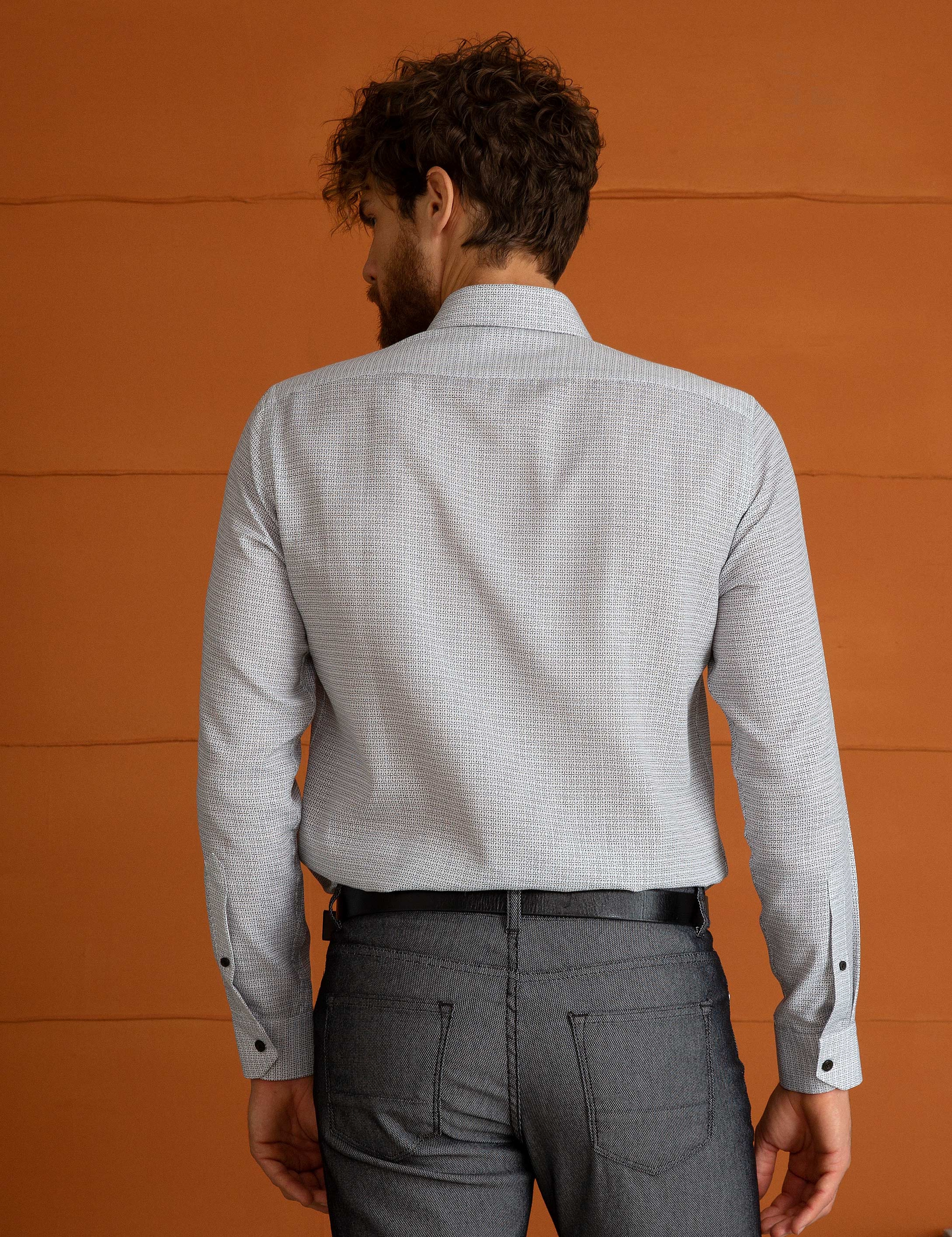 Beyaz Slim Fit Gömlek - Image 3
