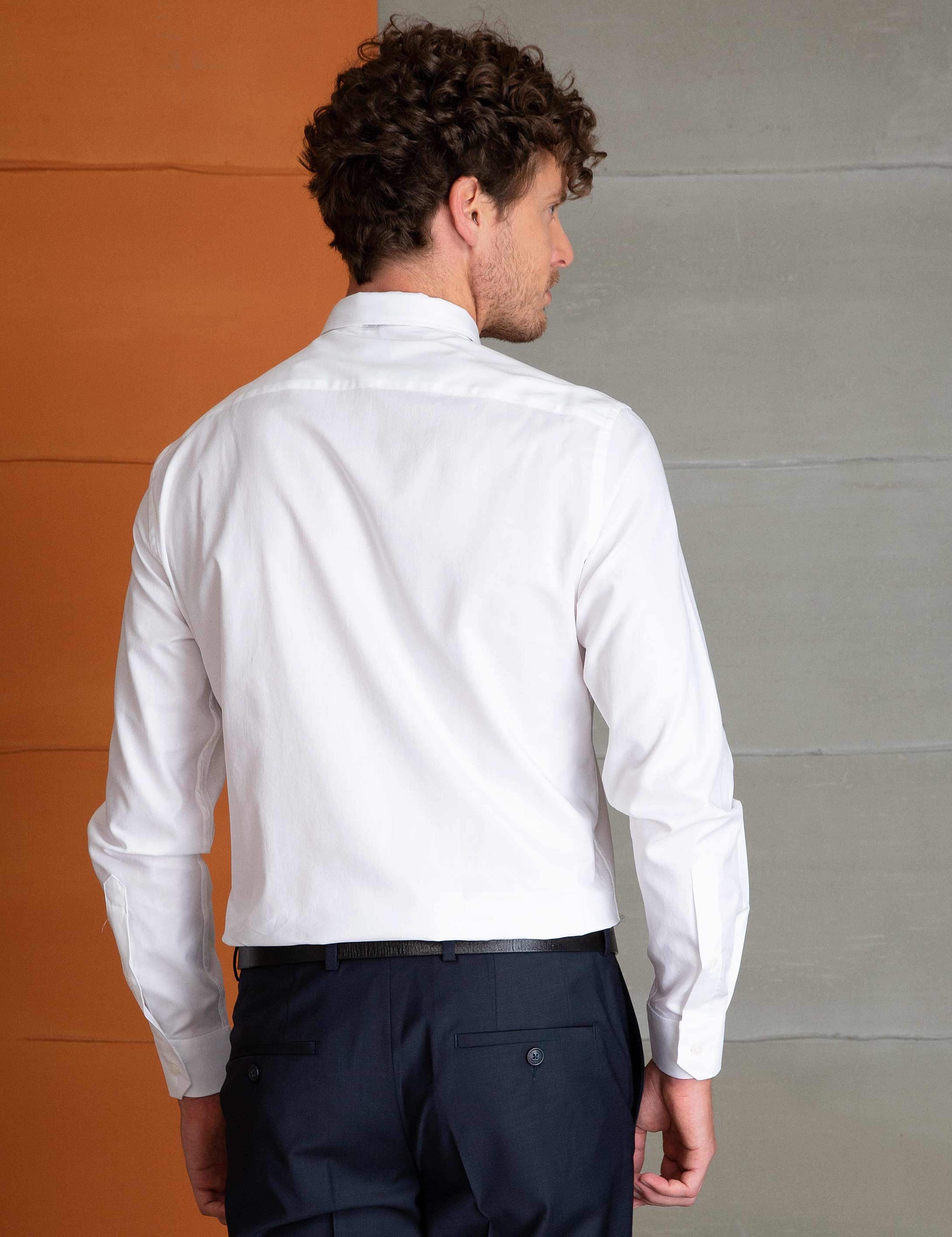 Beyaz Slim Fit Gömlek - Image 3