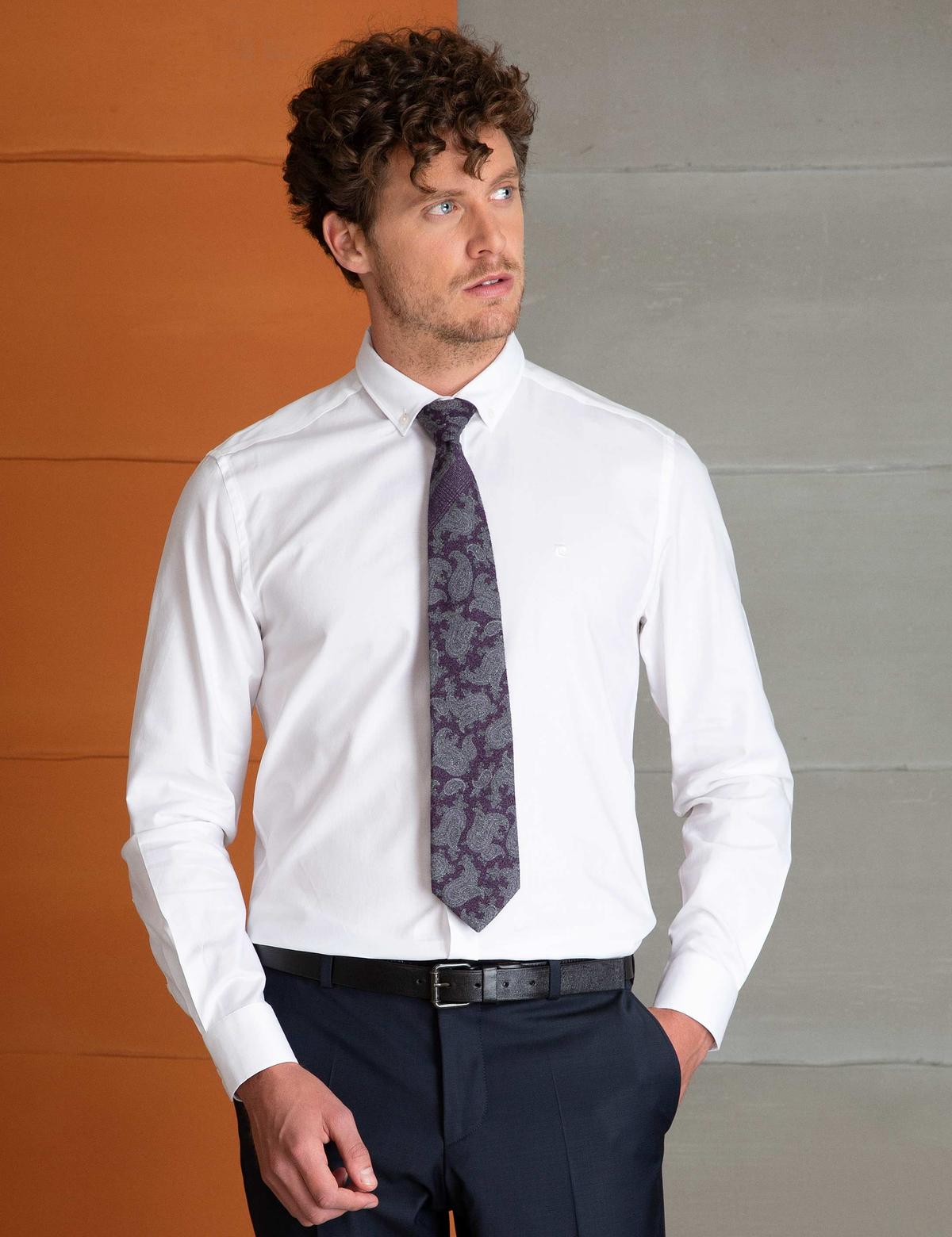 Beyaz Slim Fit Gömlek - 50198985016