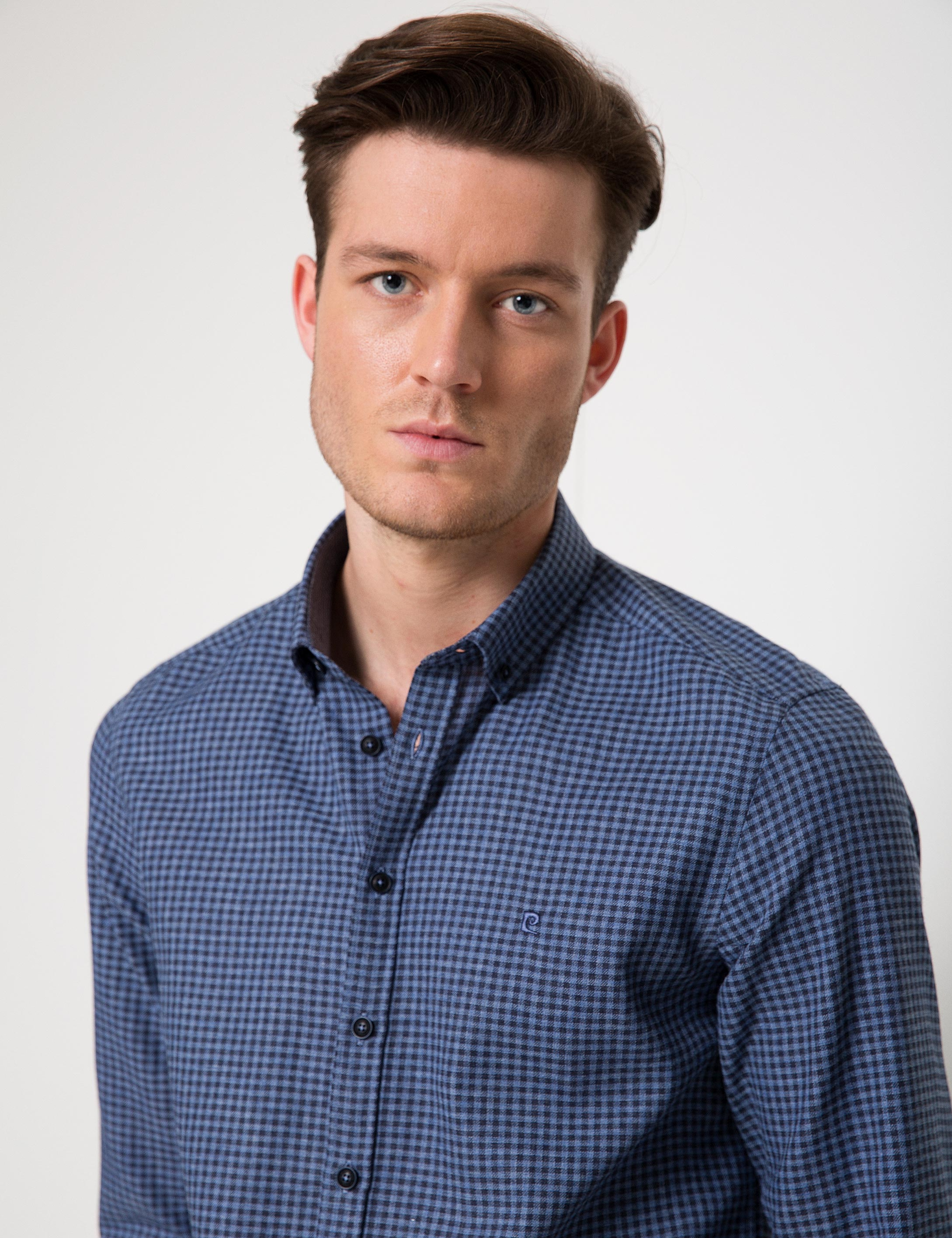 Lacivert Slim Fit Gömlek - Image 1