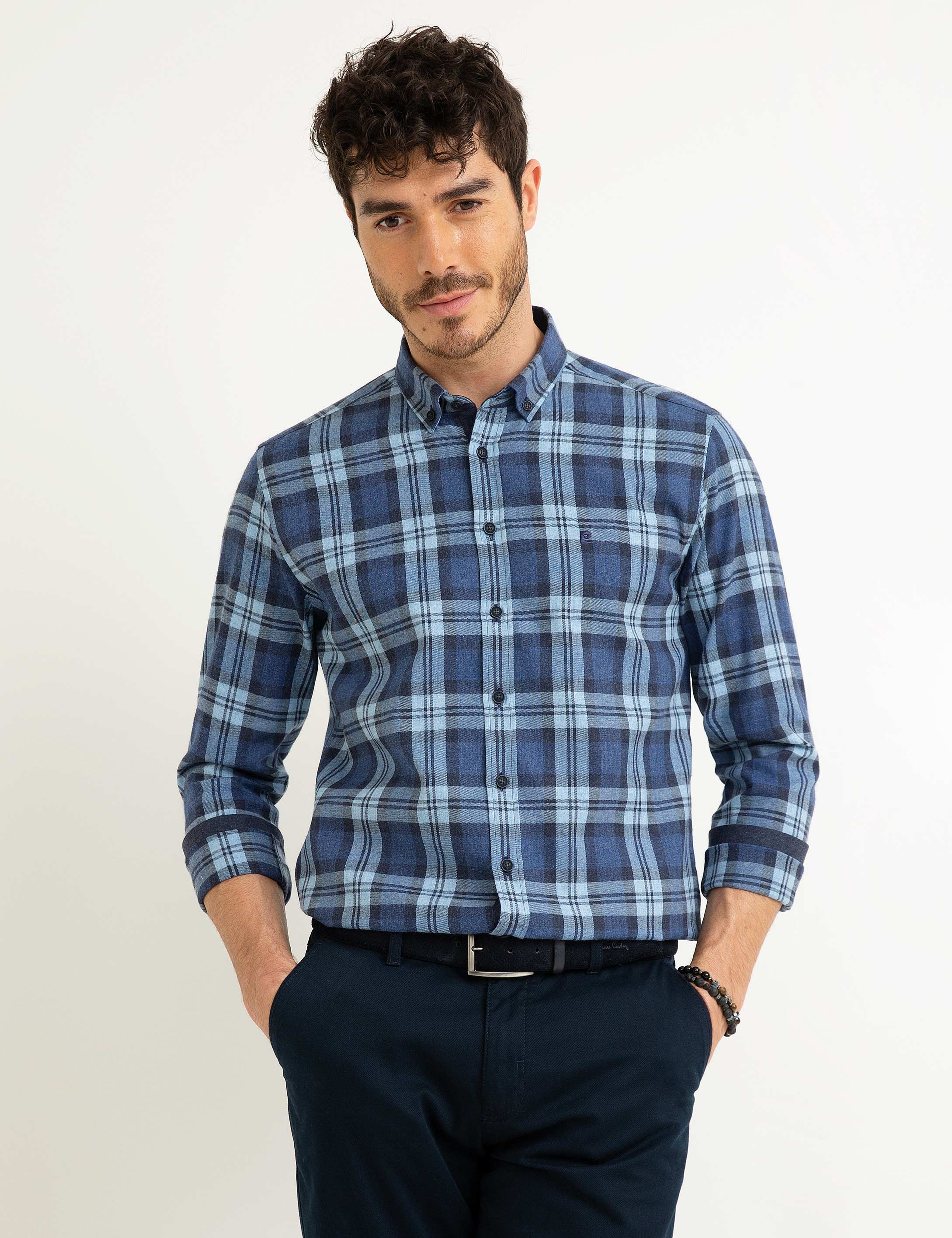 Lacivert Slim Fit Gömlek - Image 2