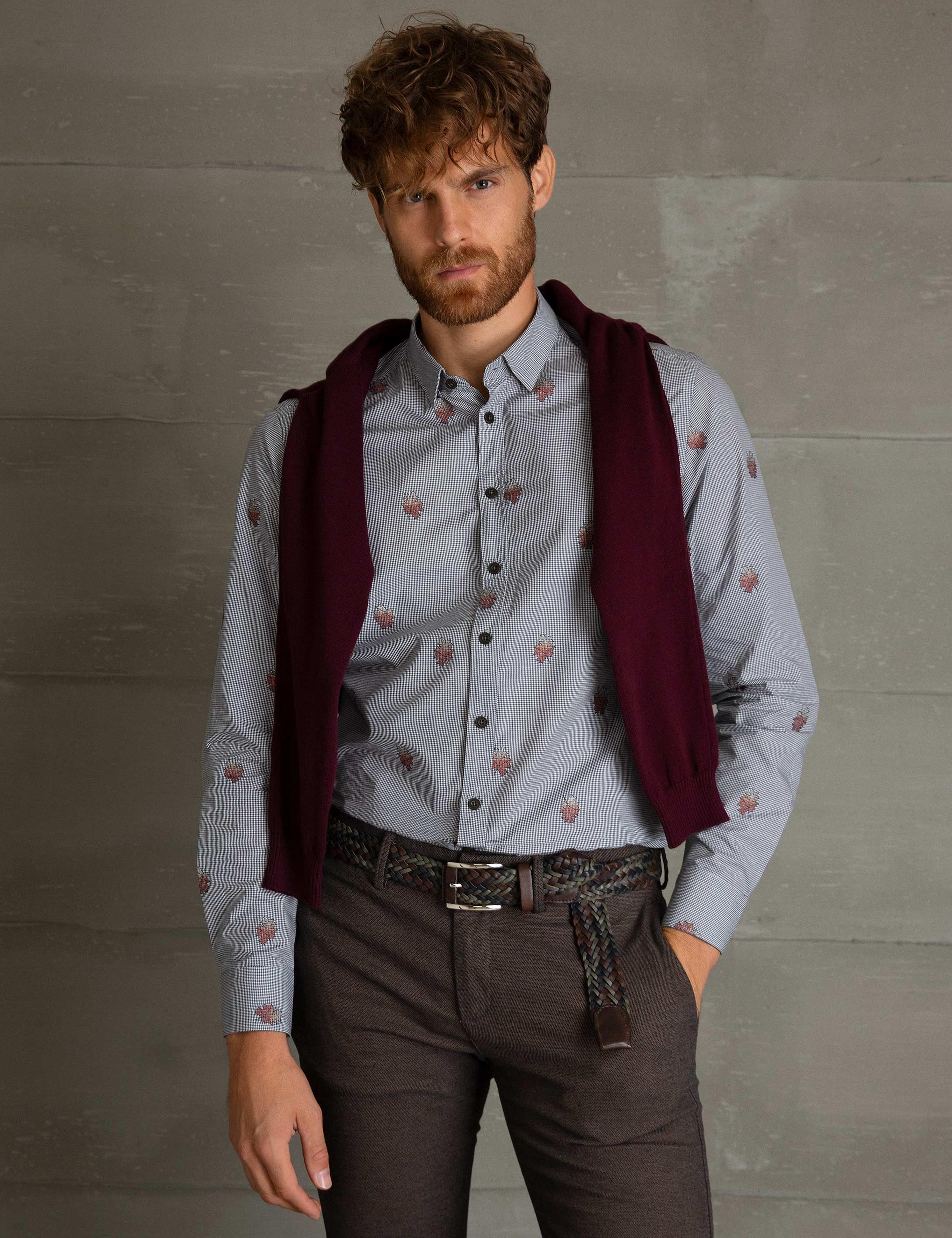 Siyah Slim Fit Uzun Kollu Gömlek