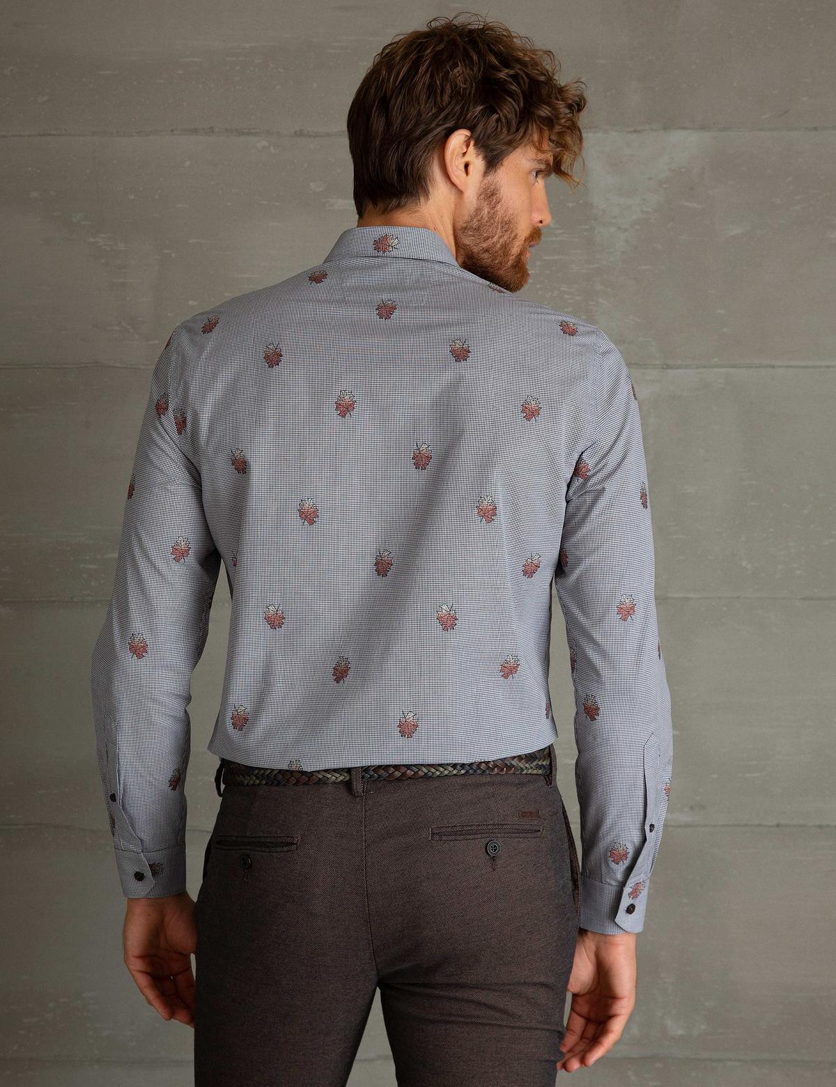 Siyah Slim Fit Uzun Kollu Gömlek - 50193488014