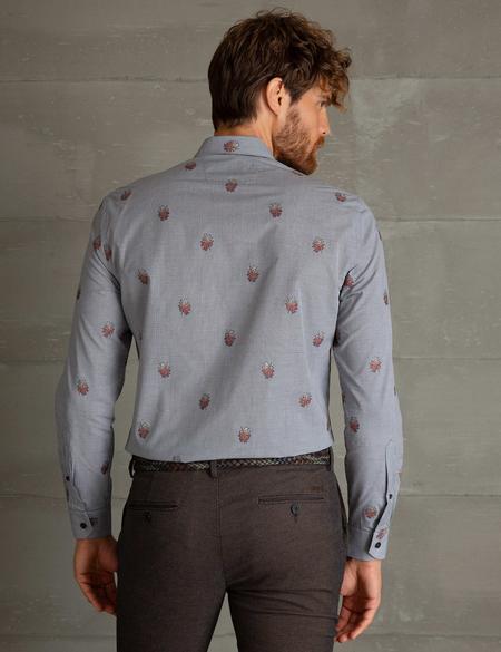 Siyah Slim Fit Uzun Kollu Gömlek - 50193488014