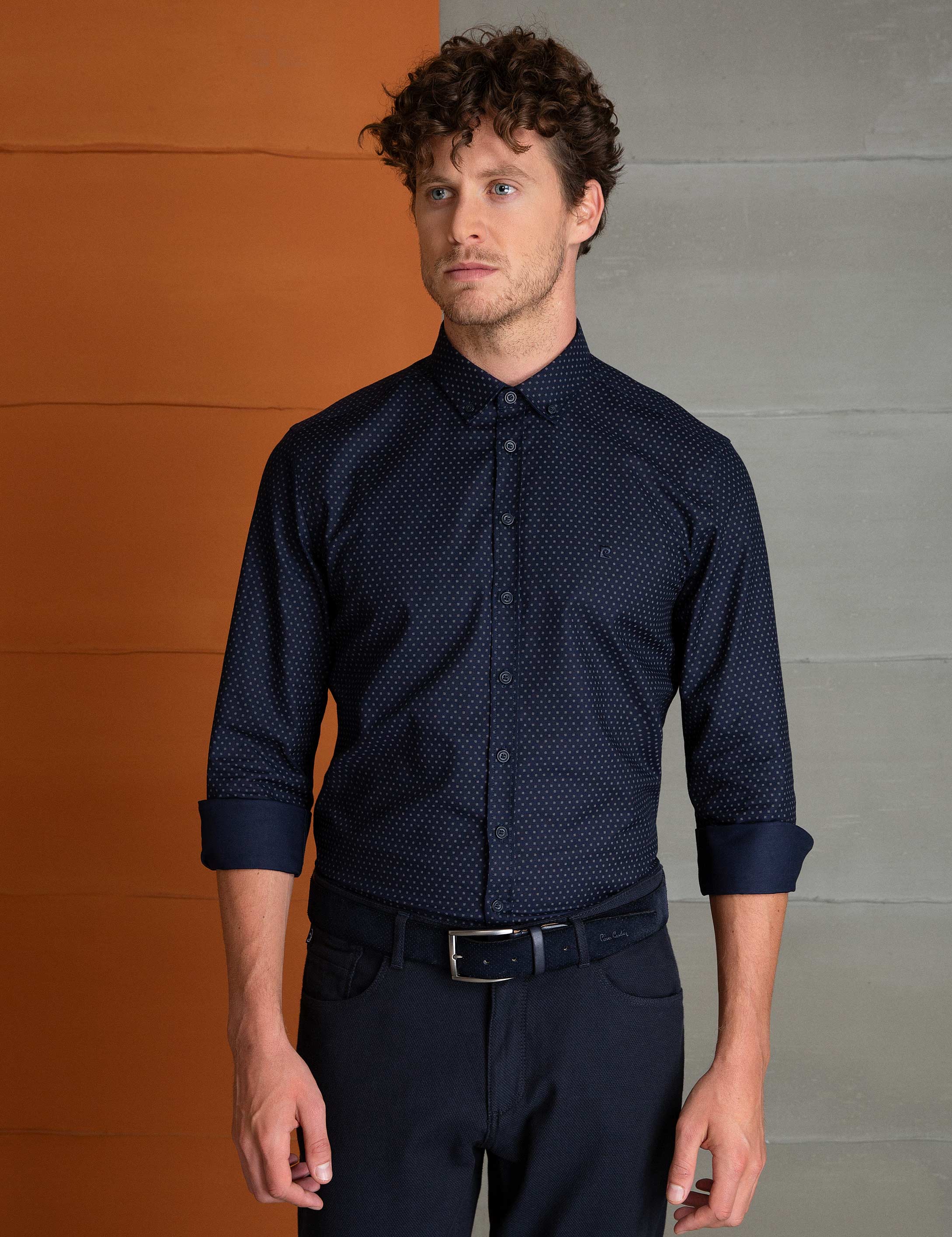 Lacivert Slim Fit Gömlek - Image 2