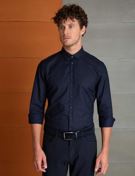 Lacivert Slim Fit Gömlek - 50194692002