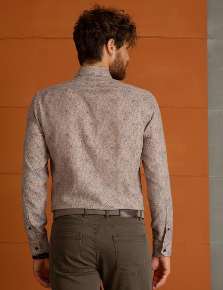 Bej Slim Fit Gömlek - 50194912014