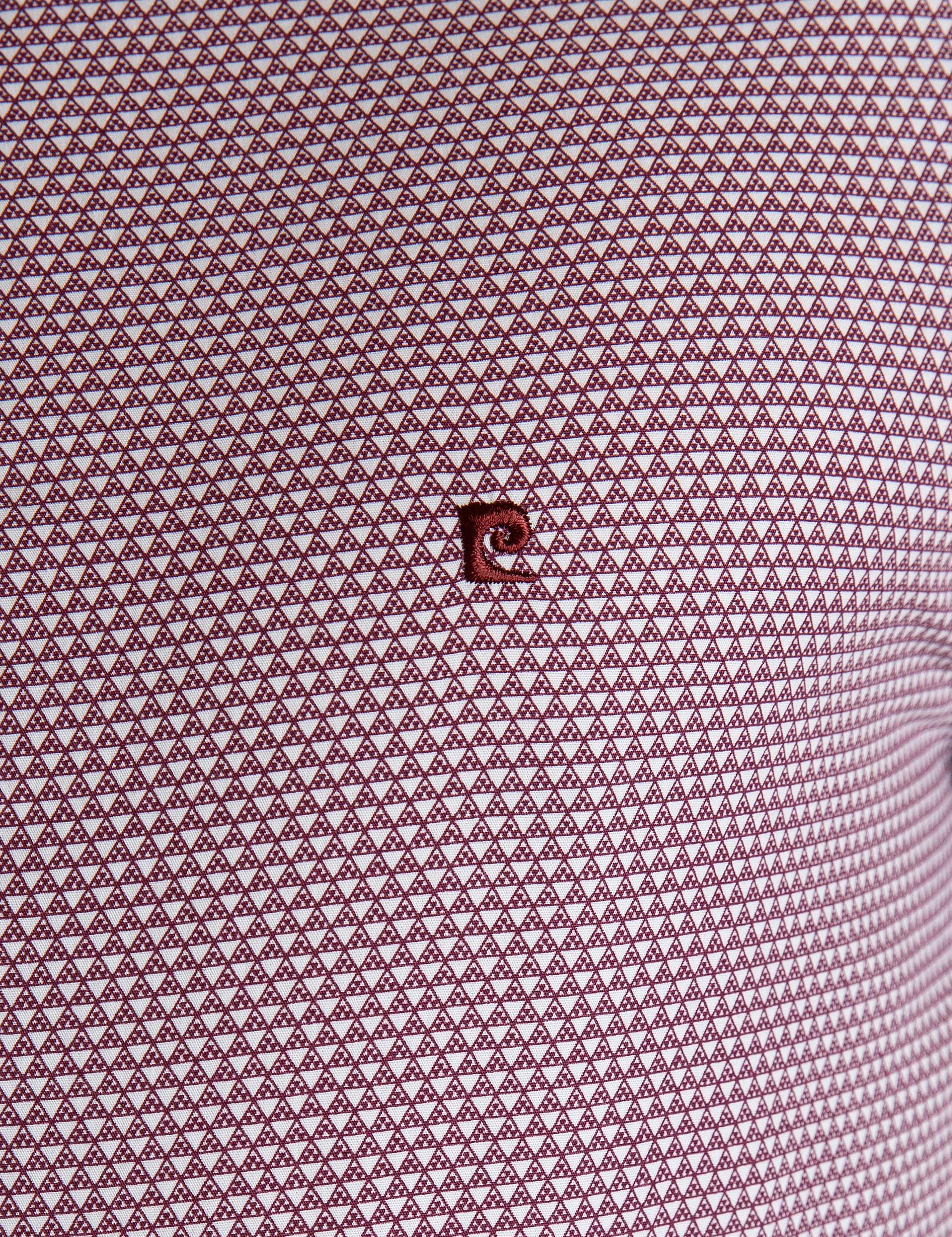 Kırmızı Slim Fit Uzun Kollu Gömlek