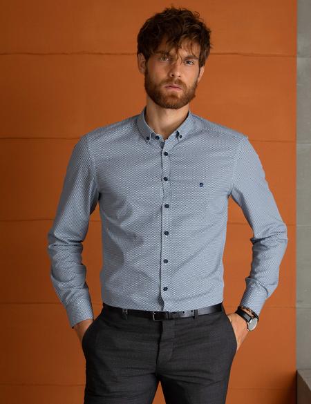 Lacivert Slim Fit Gömlek - 50194917019