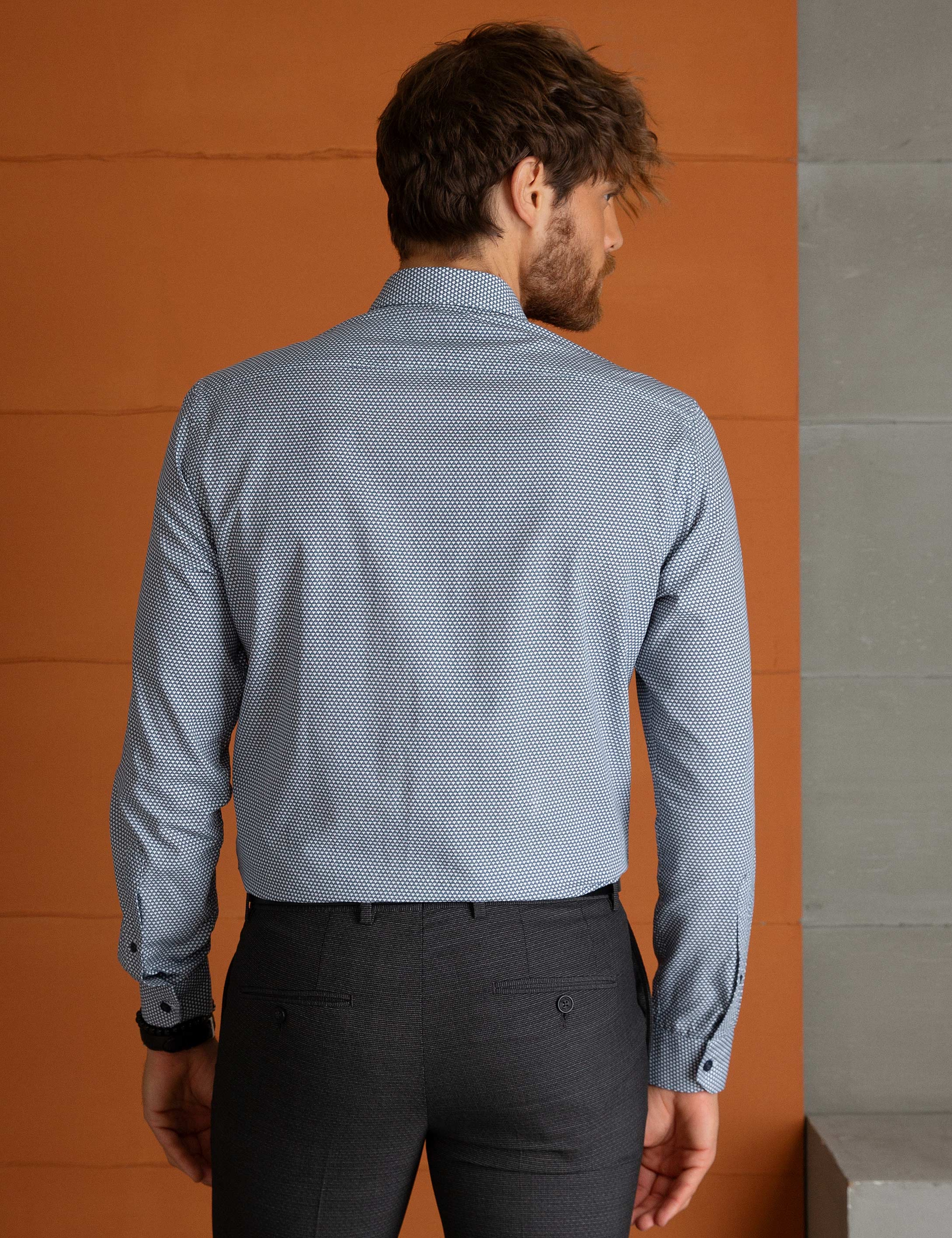 Lacivert Slim Fit Gömlek