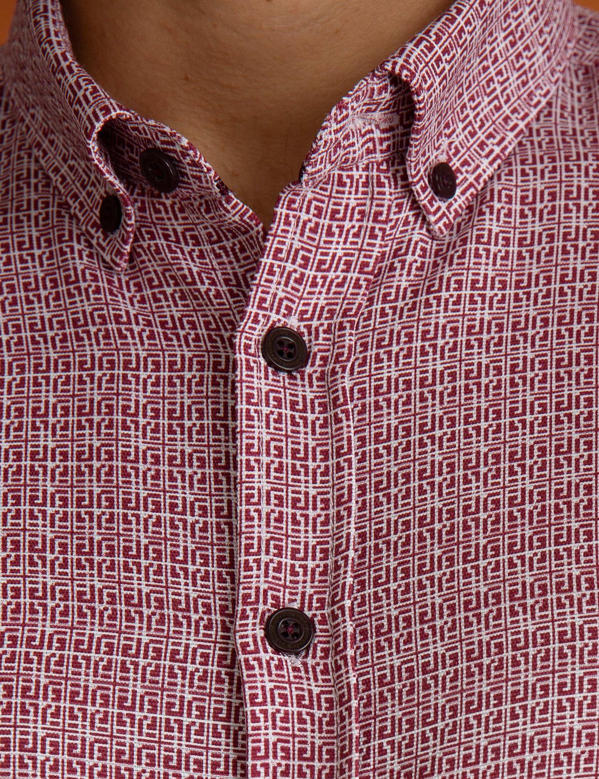 Kırmızı Slim Fit Uzun Kollu Gömlek - 50194970001