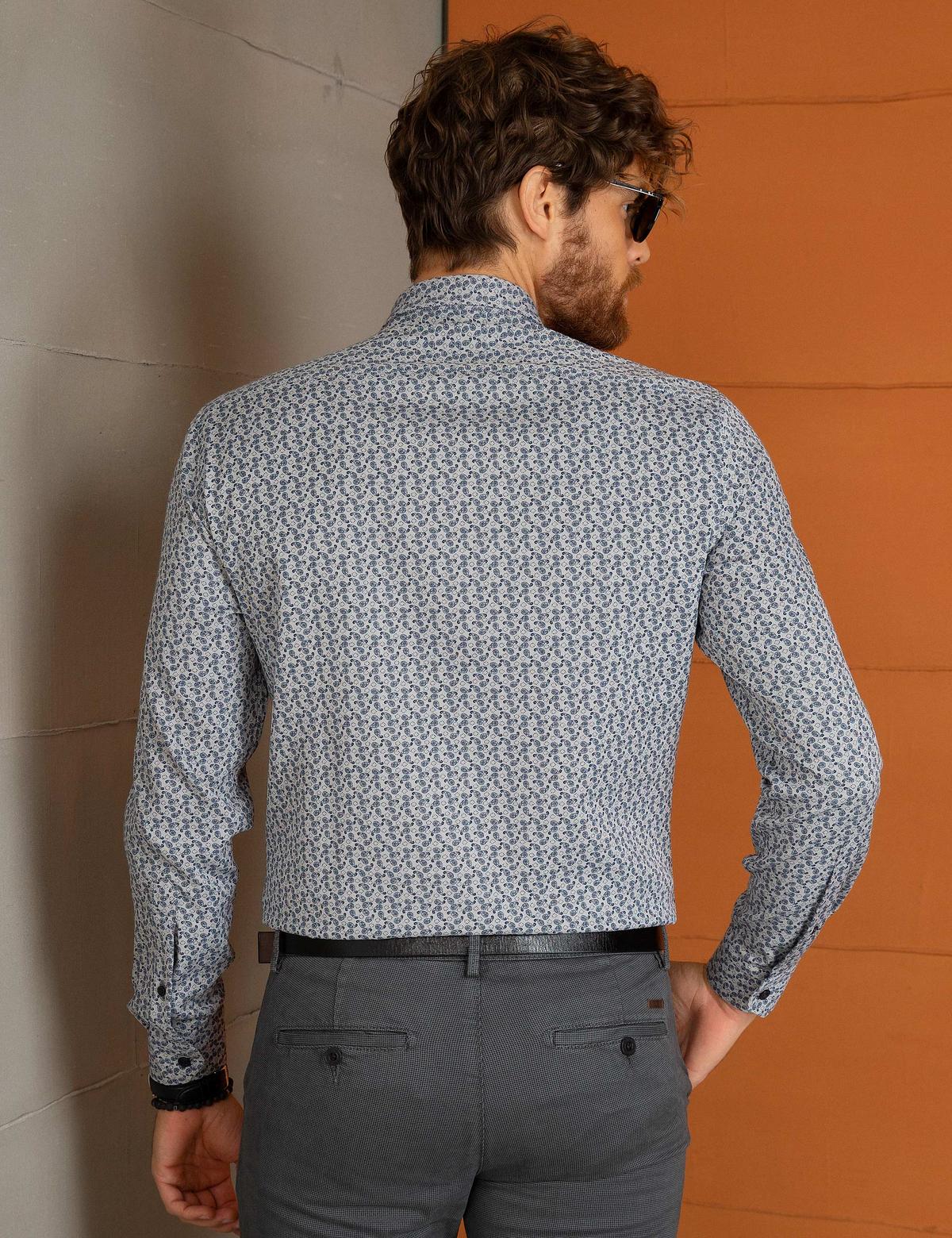 Koyu Mavi Slim Fit Gömlek - 50194976010