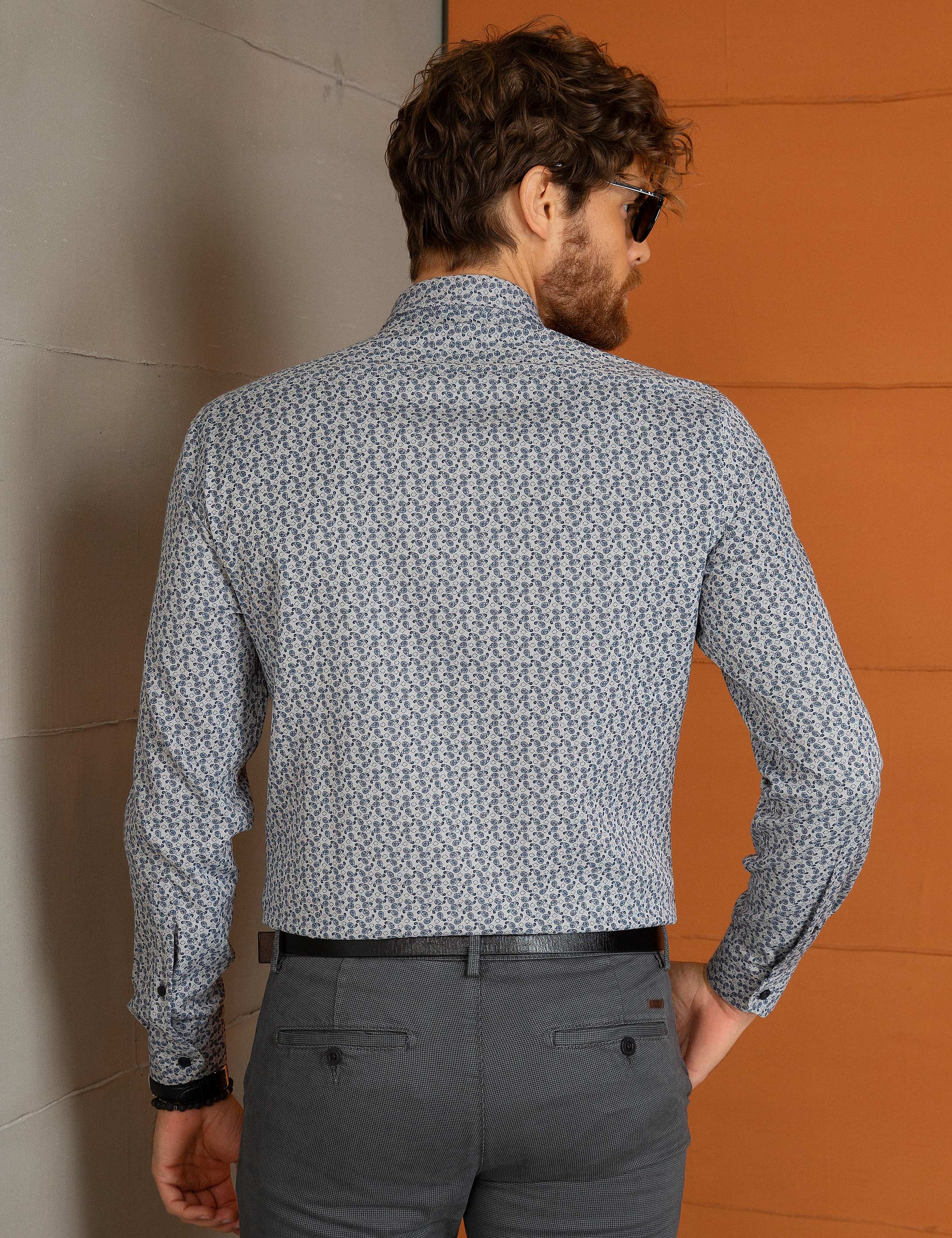 Koyu Mavi Slim Fit Gömlek