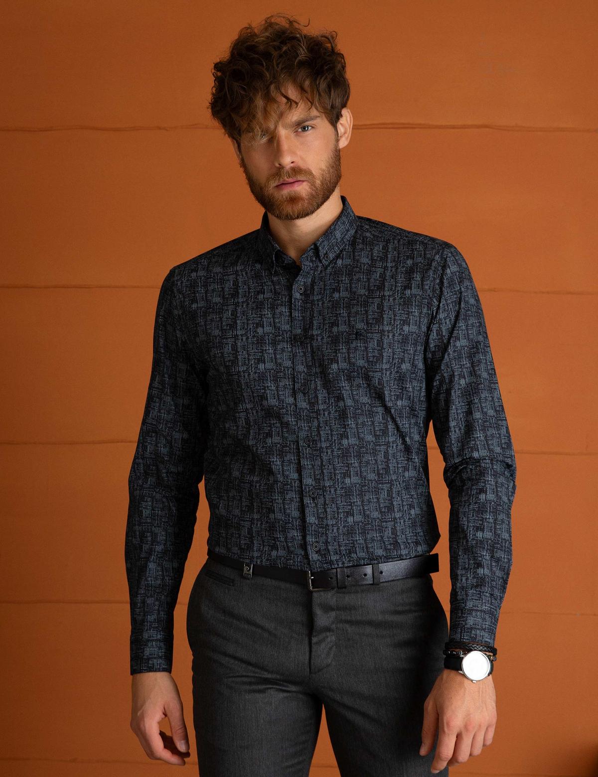 Siyah Slim Fit Gömlek - 50195180006