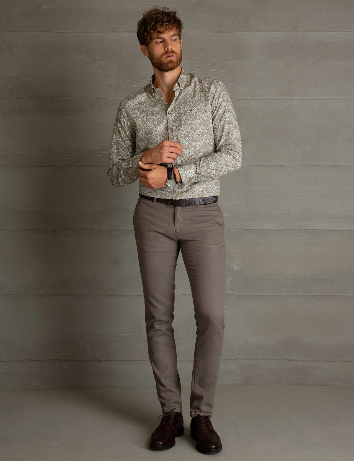 Yeşil Slim Fit Gömlek