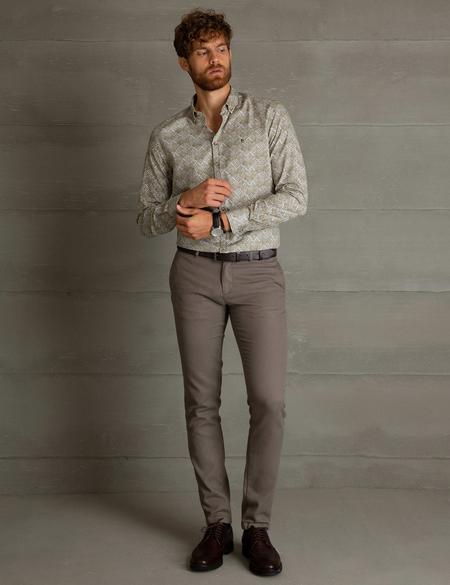 Yeşil Slim Fit Gömlek - 50195197020