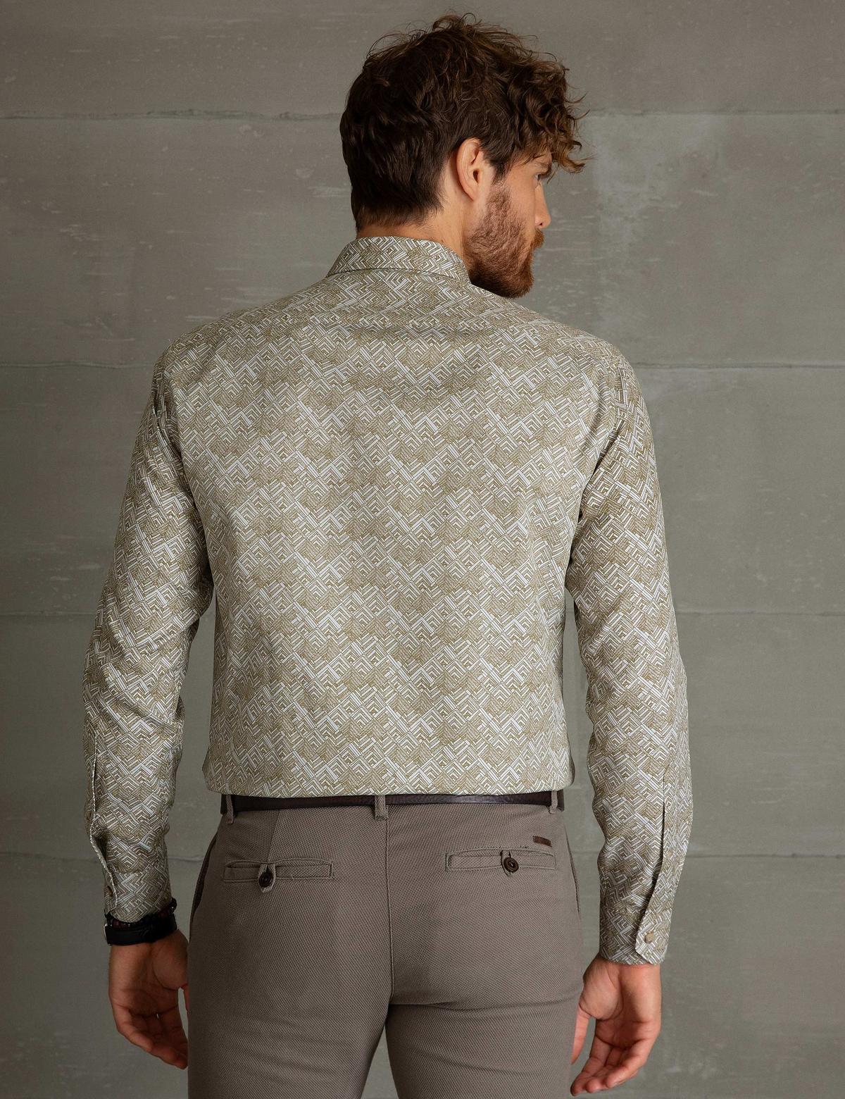 Yeşil Slim Fit Gömlek - 50195197020