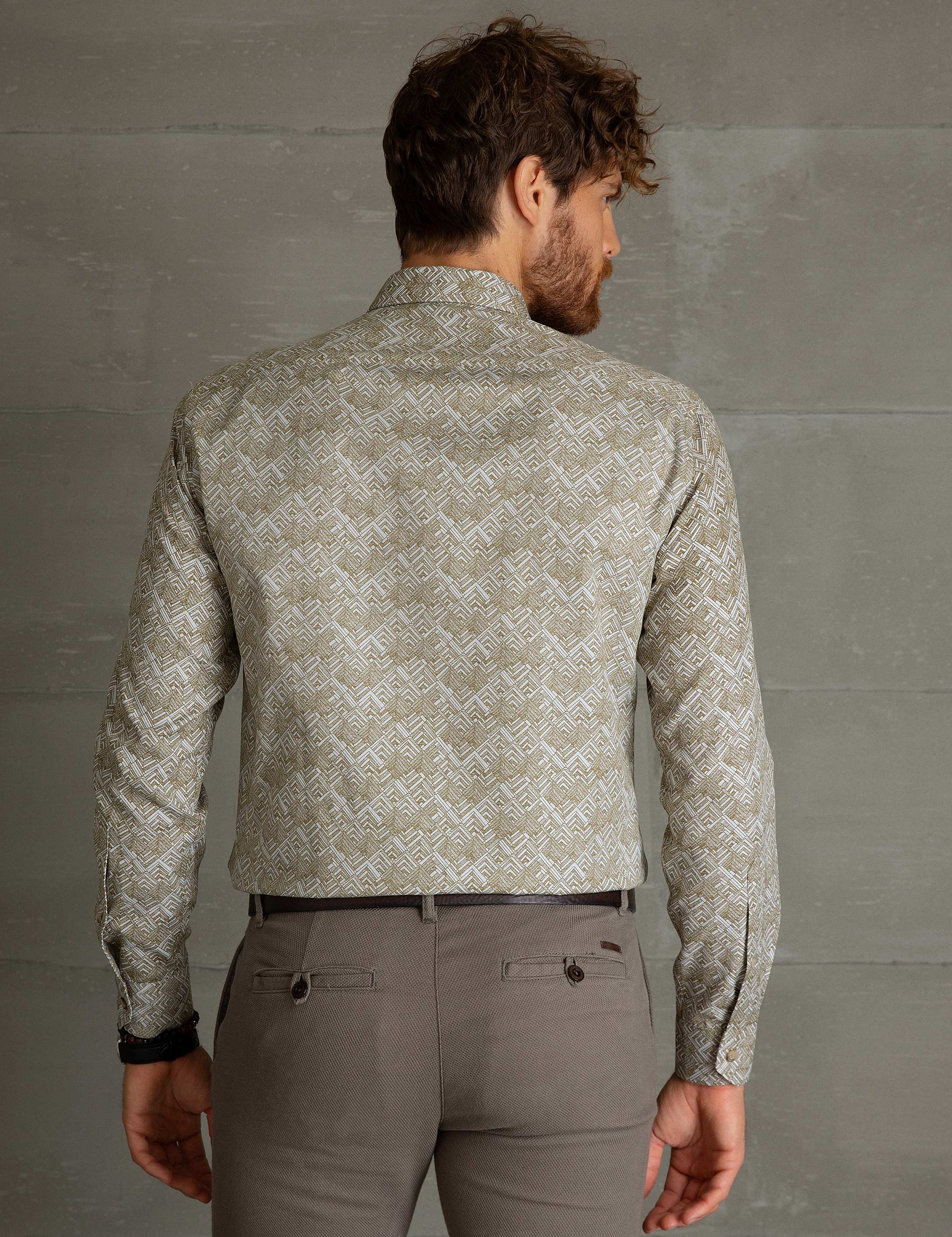 Yeşil Slim Fit Gömlek - Image 3