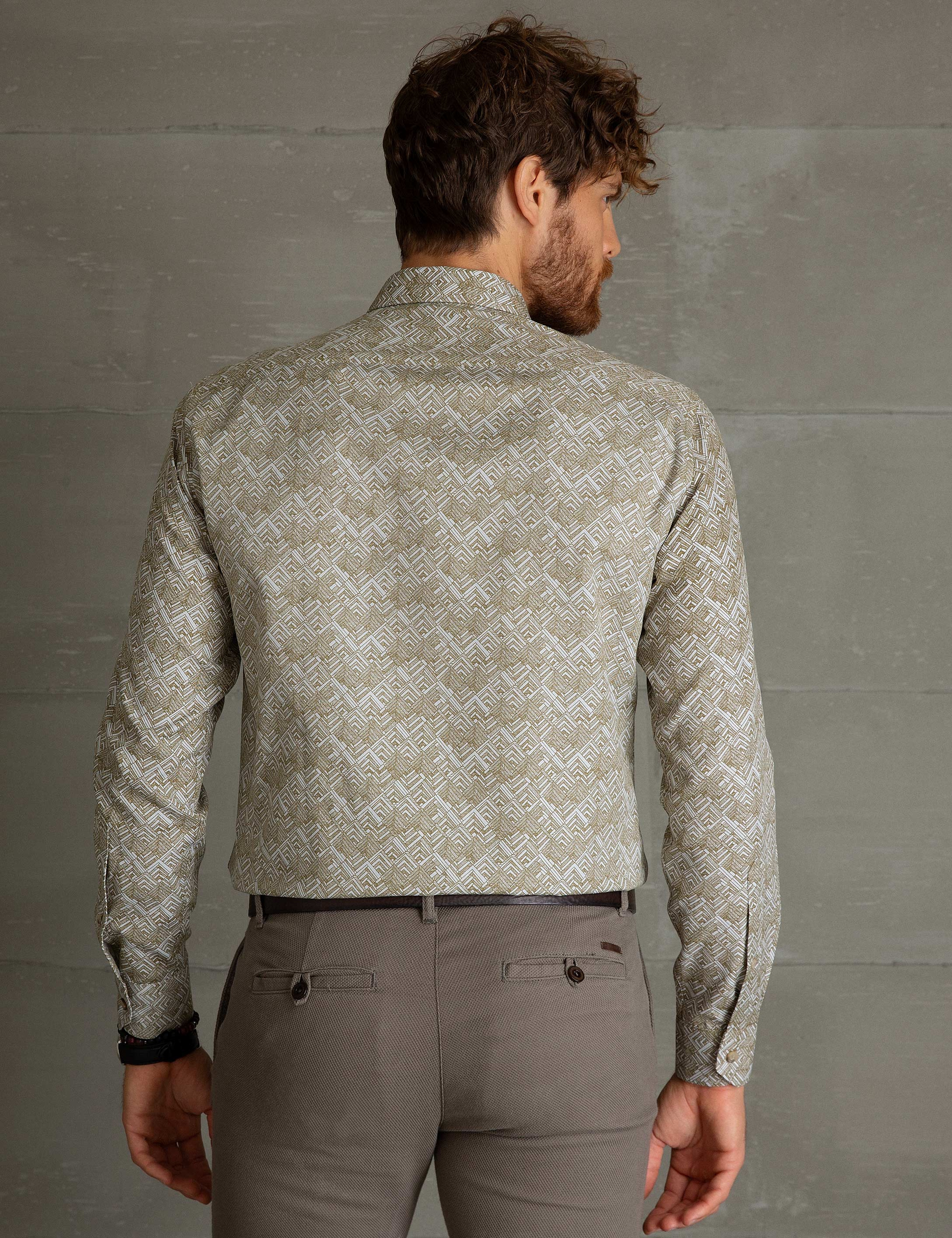 Yeşil Slim Fit Gömlek