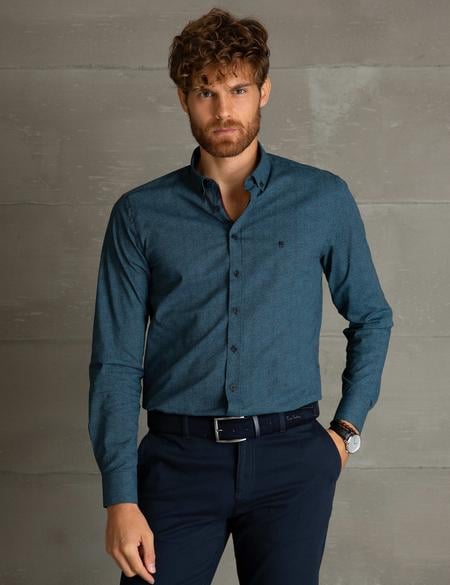 Lacivert Slim Fit Gömlek - 50195198002