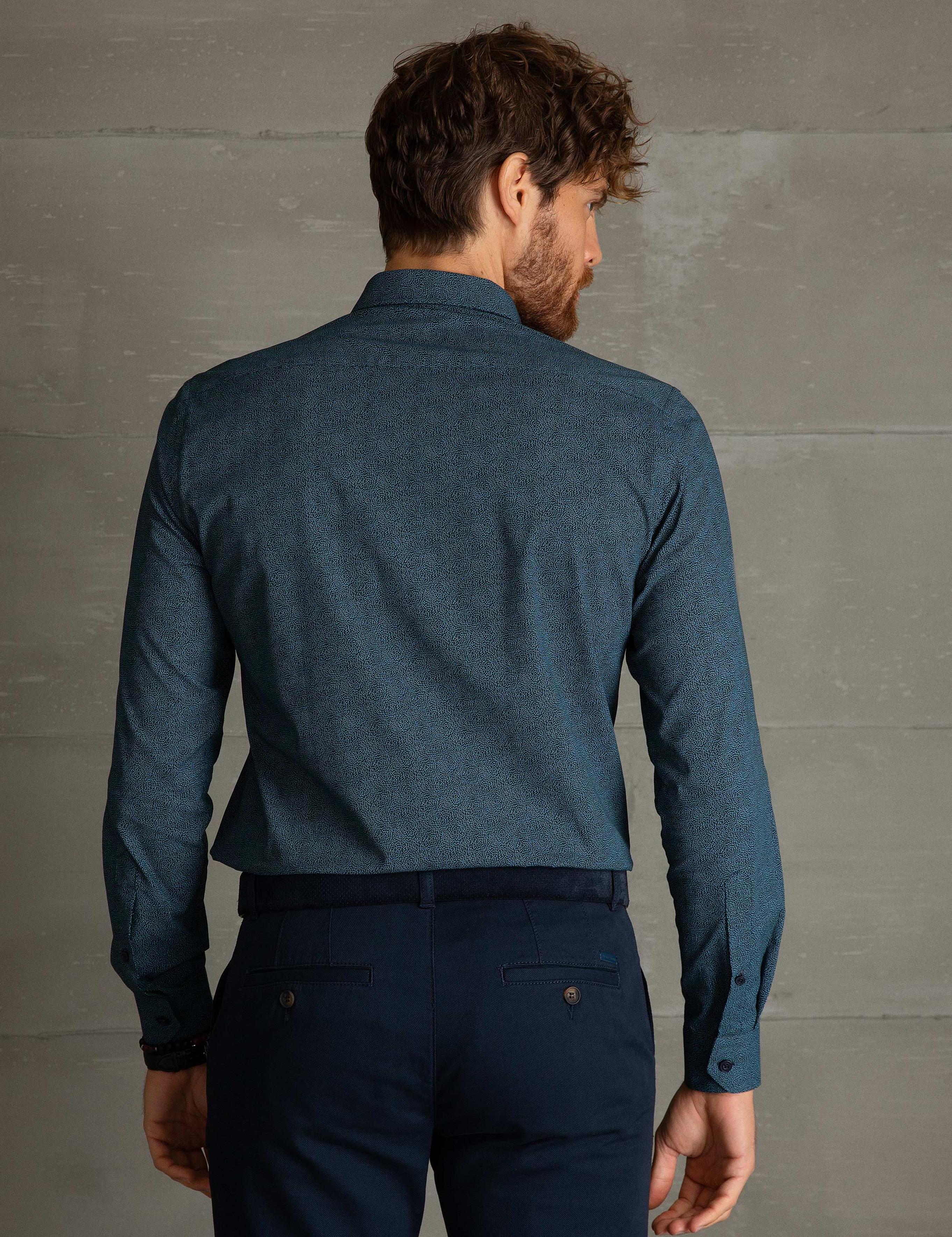 Lacivert Slim Fit Gömlek