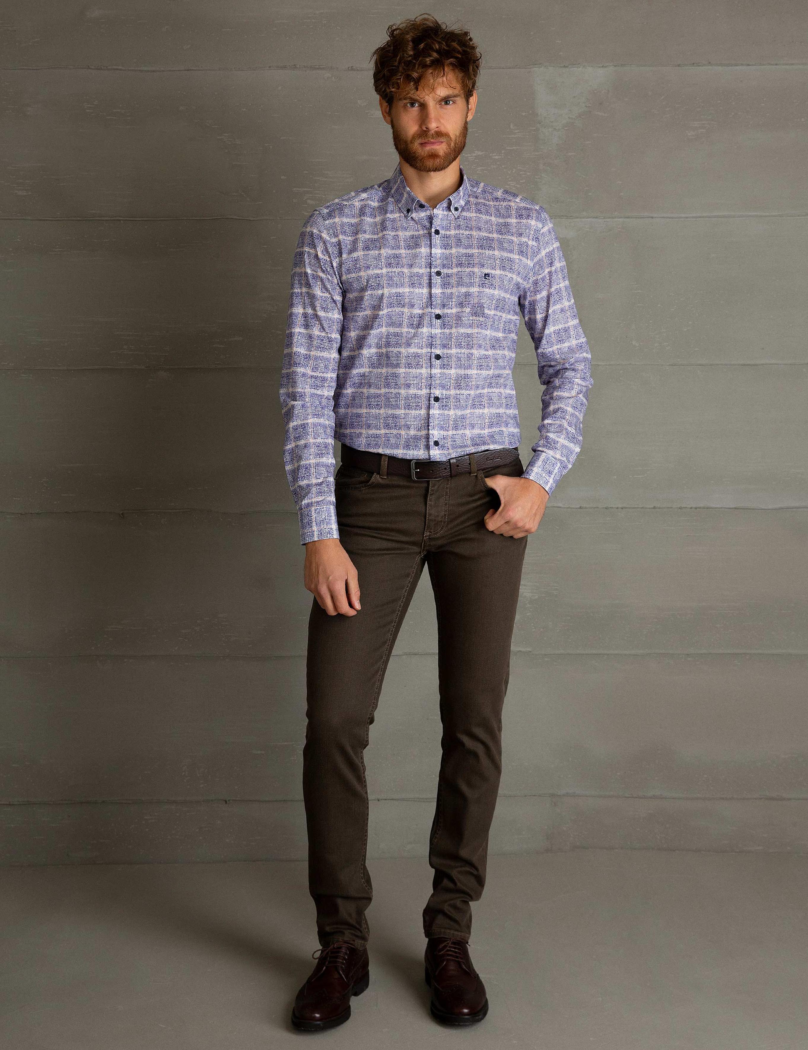 Mavi Slim Fit Gömlek