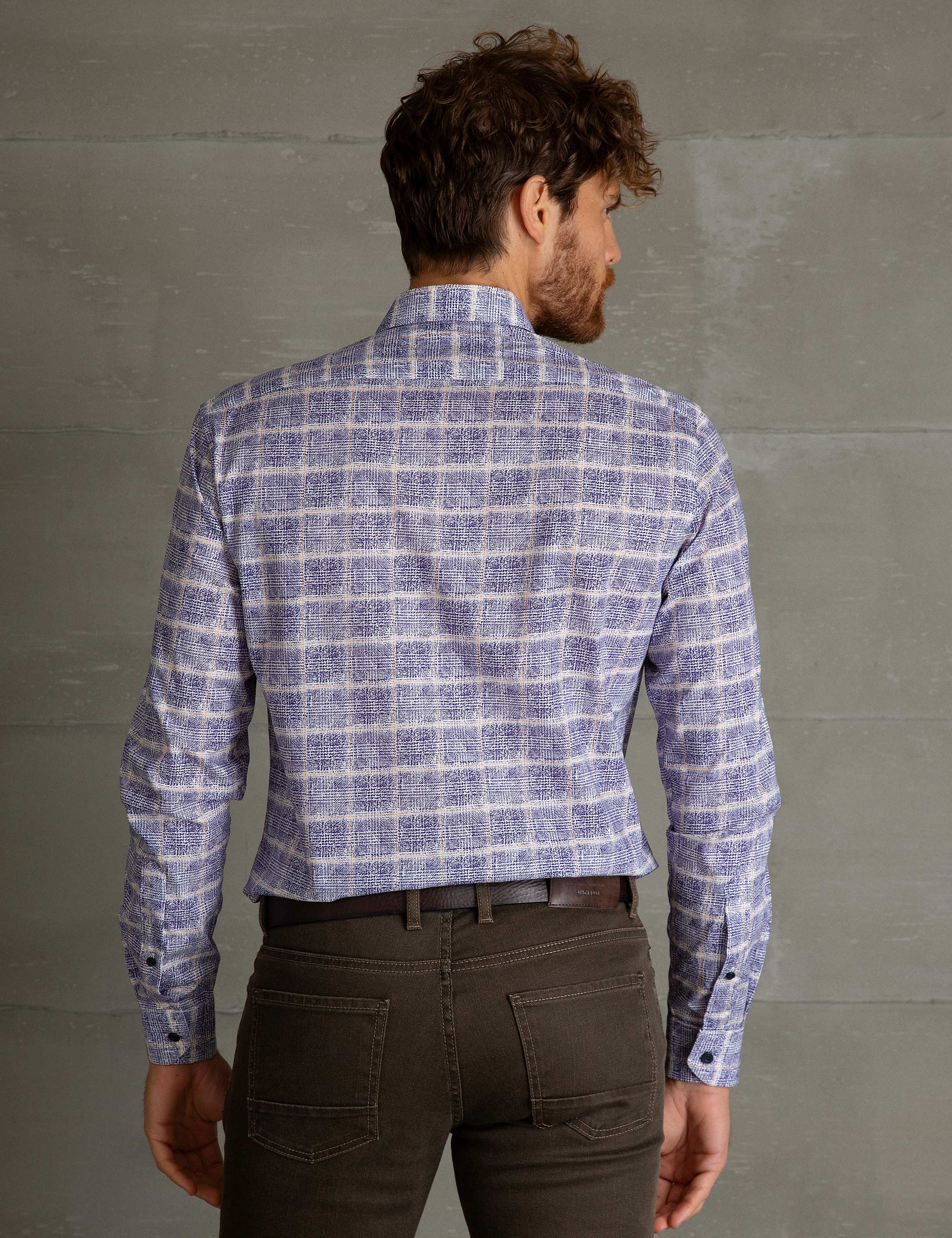 Mavi Slim Fit Gömlek - Image 3