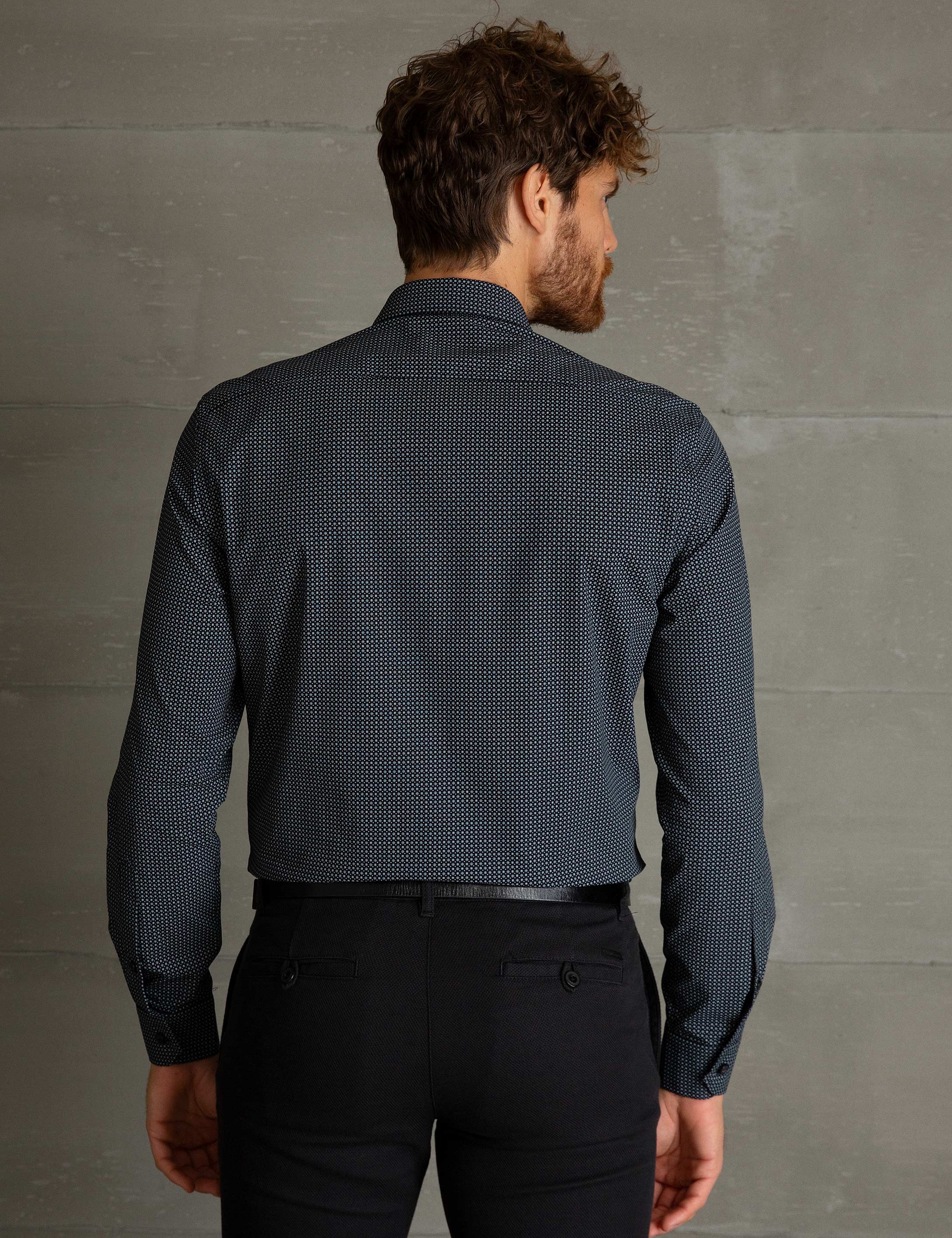 Siyah Slim Fit Gömlek - Image 3