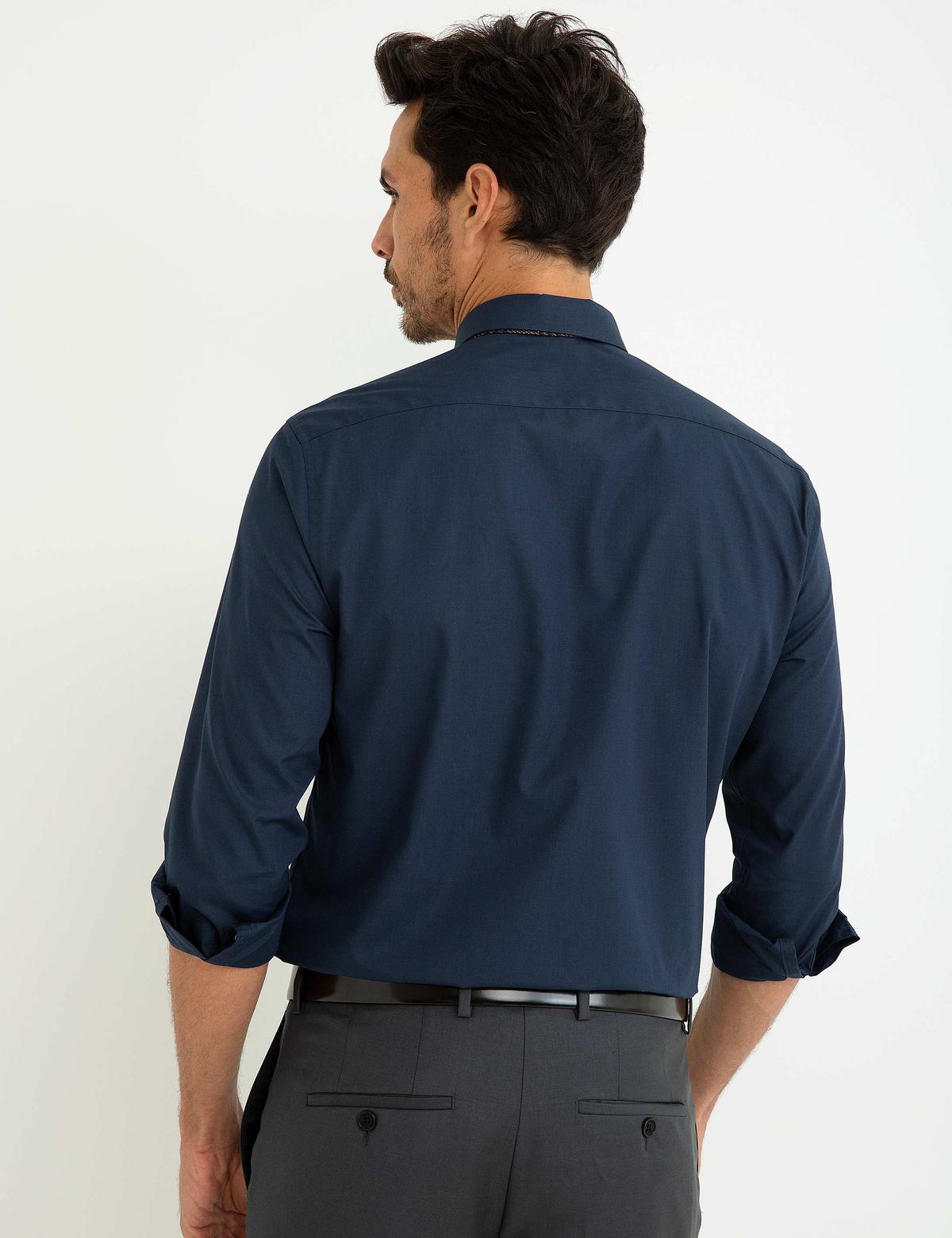 Lacivert Regular Fit Basic Gömlek - 50197102038