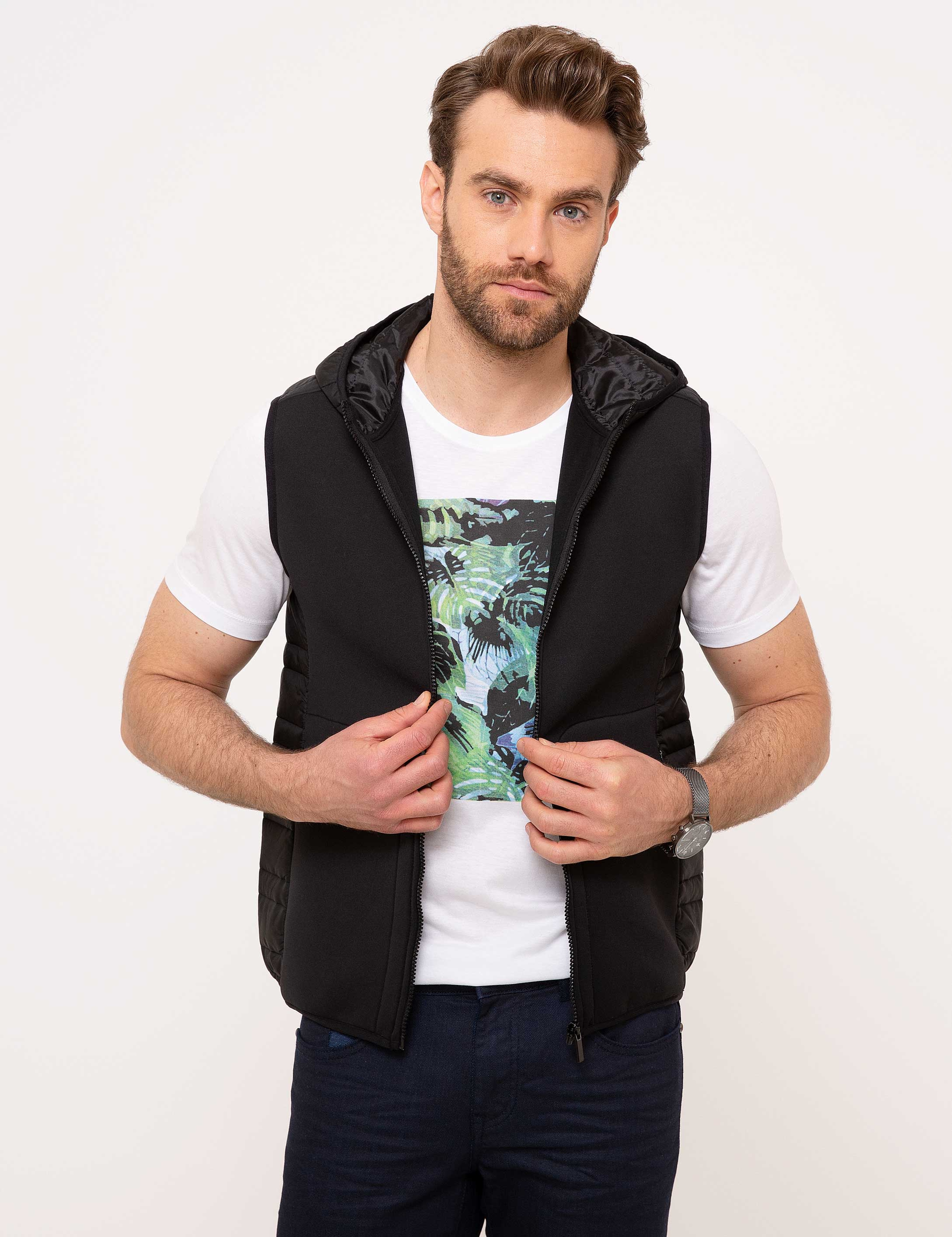 Siyah Standart Fit Sweatshirt - Image 2
