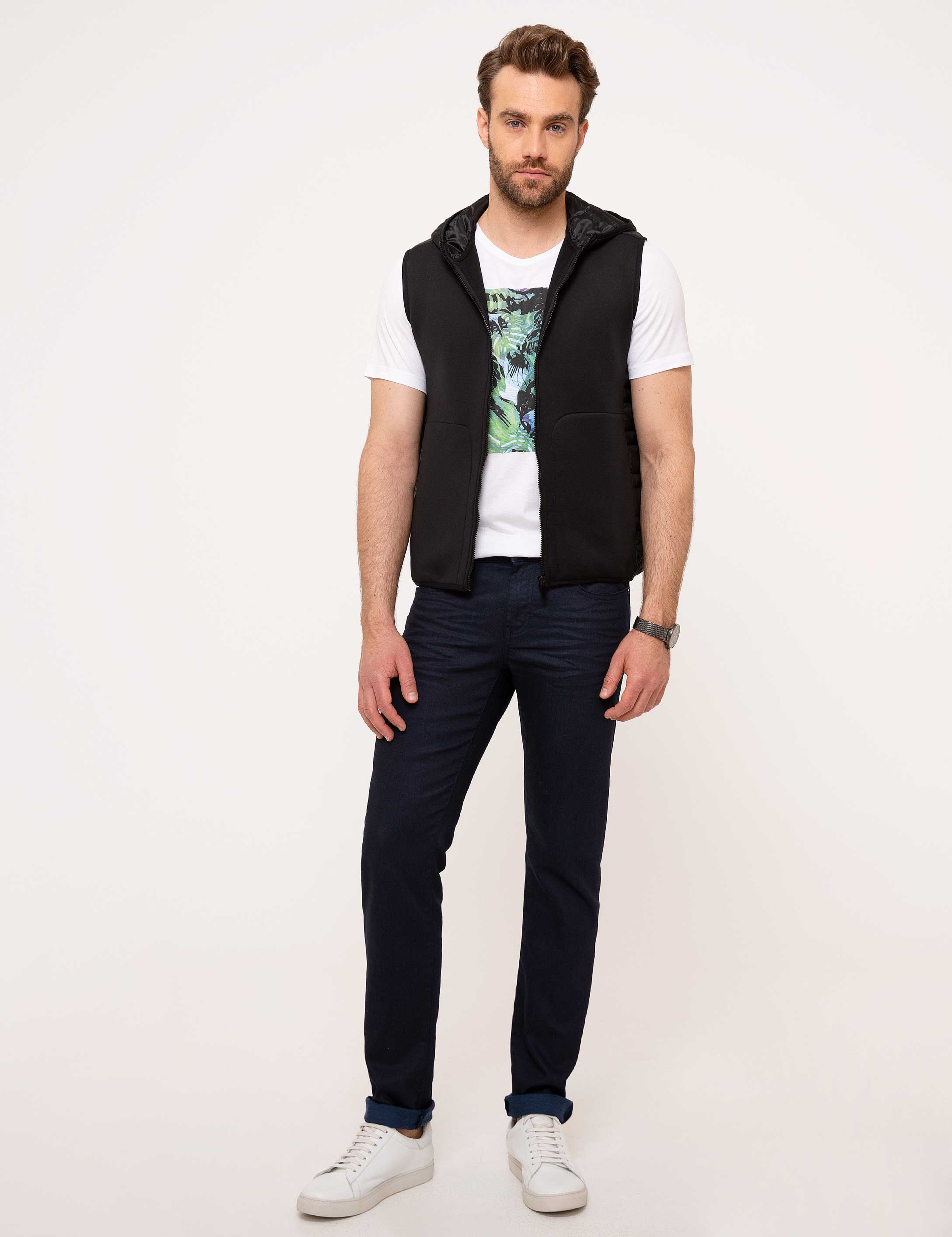 Siyah Standart Fit Sweatshirt - Image 4