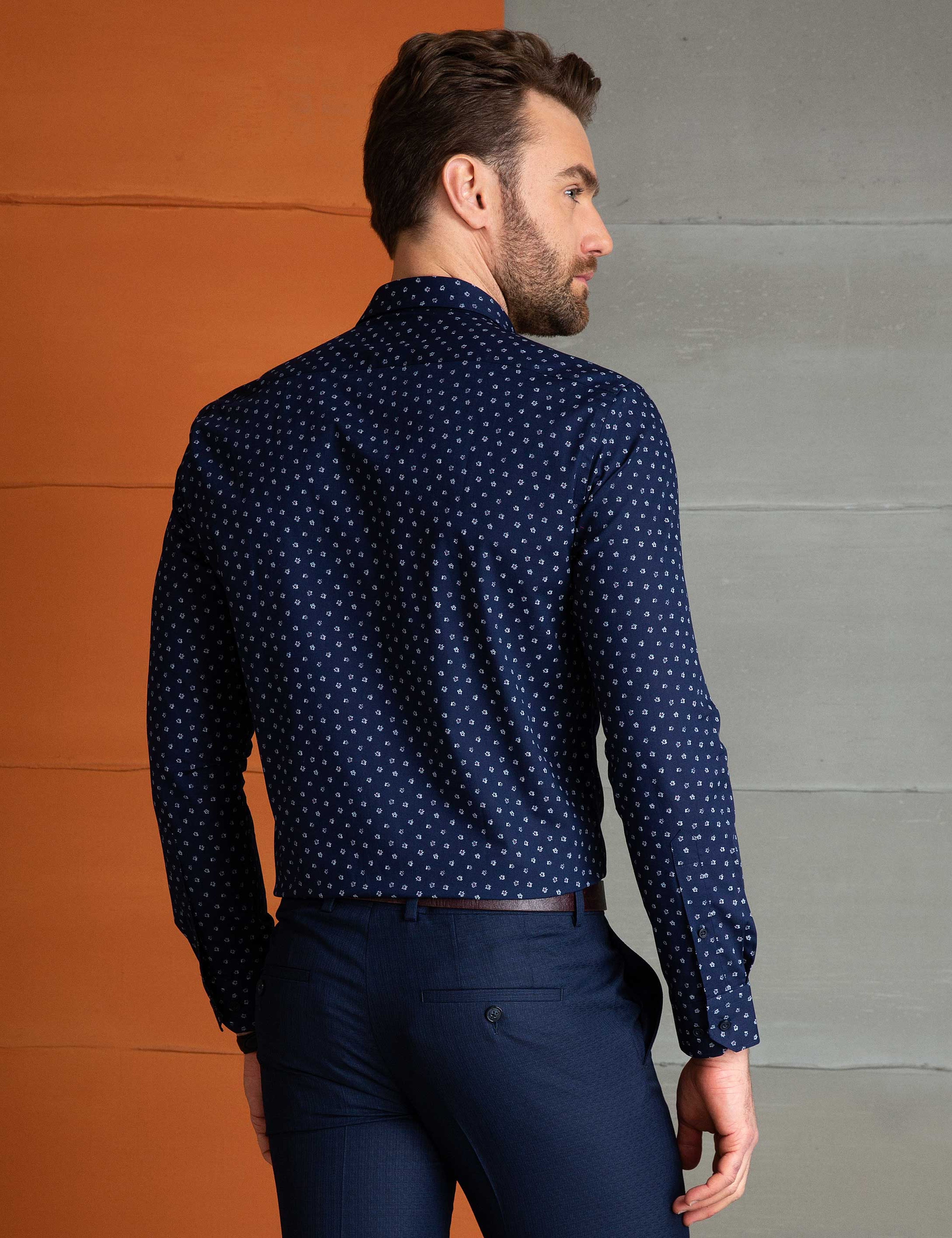 Lacivert Slim Fit Gömlek